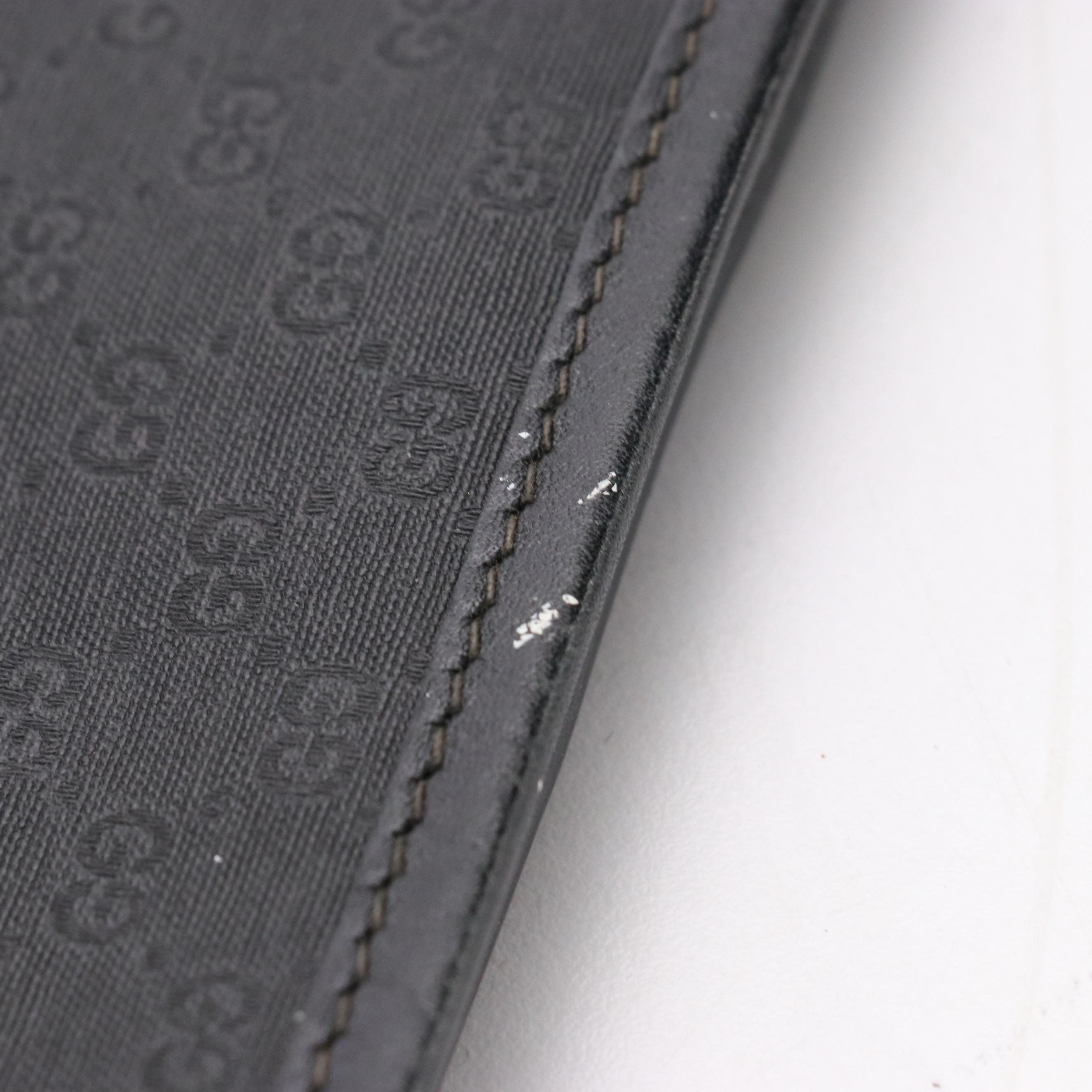 Gucci Web Strap Shoulder Tote in Black GG Supreme Canvas and Leather Trim