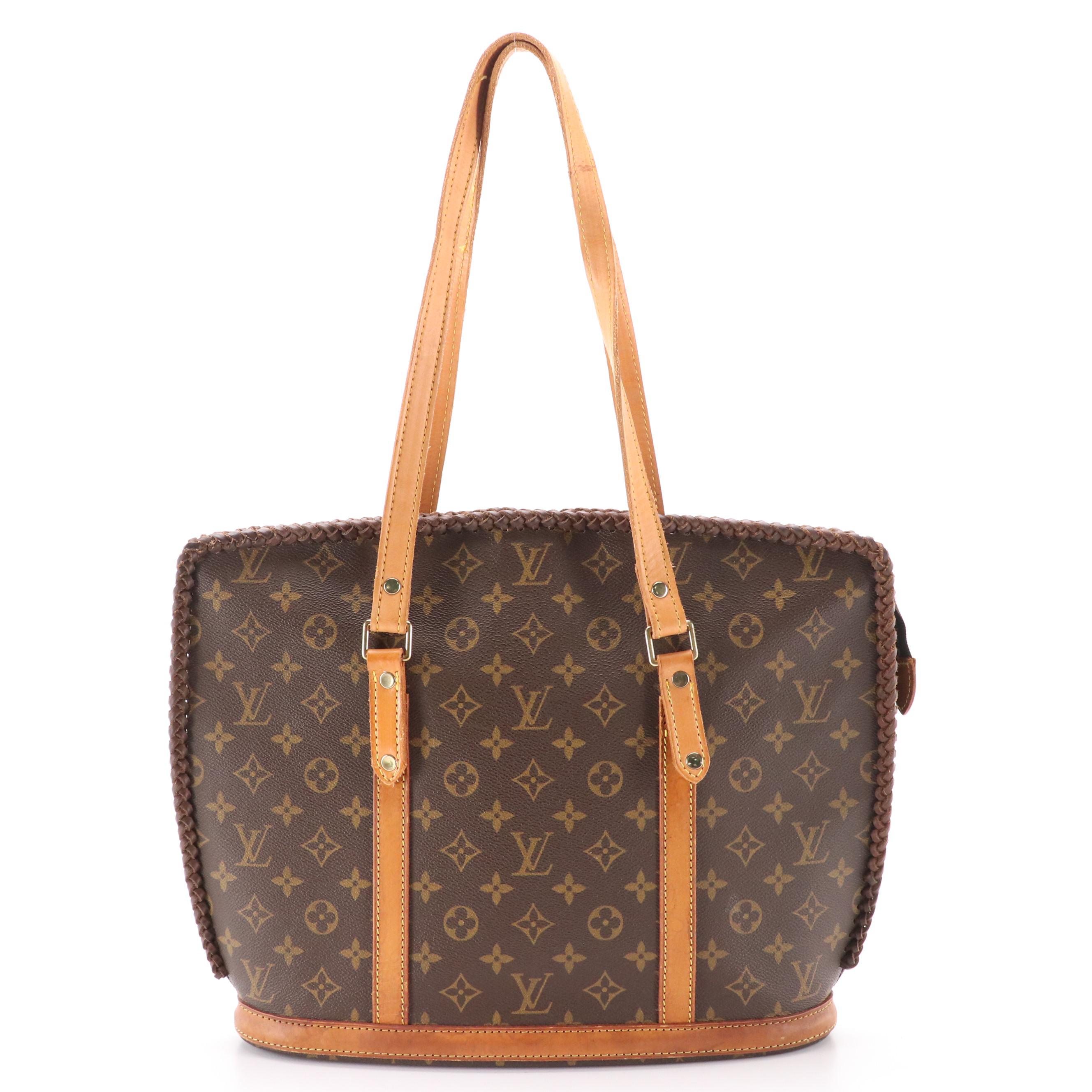 Vintage Boho Customized Louis Vuitton Babylone Shoulder Tote with Braided Trim