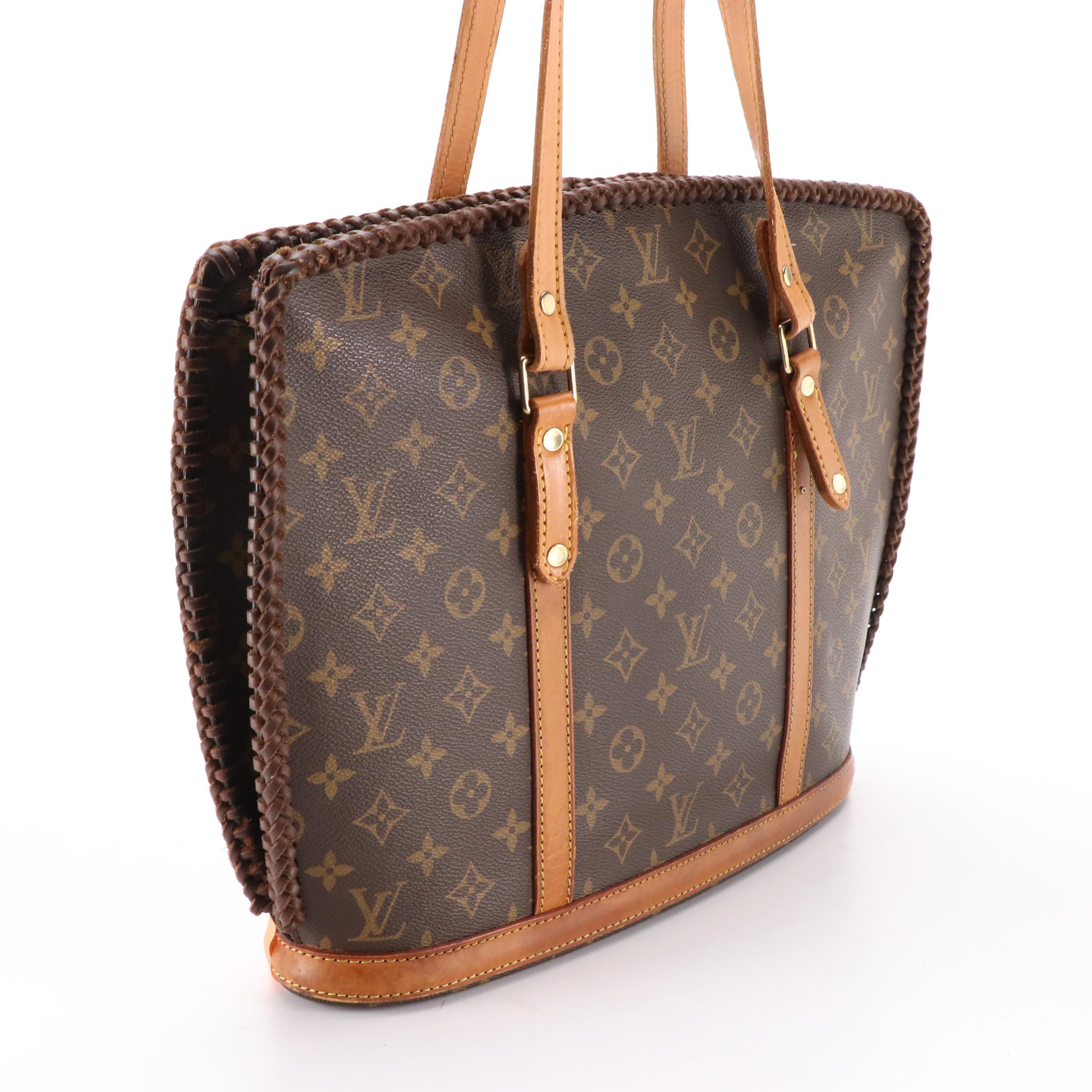 Vintage Boho Customized Louis Vuitton Babylone Shoulder Tote with Braided Trim