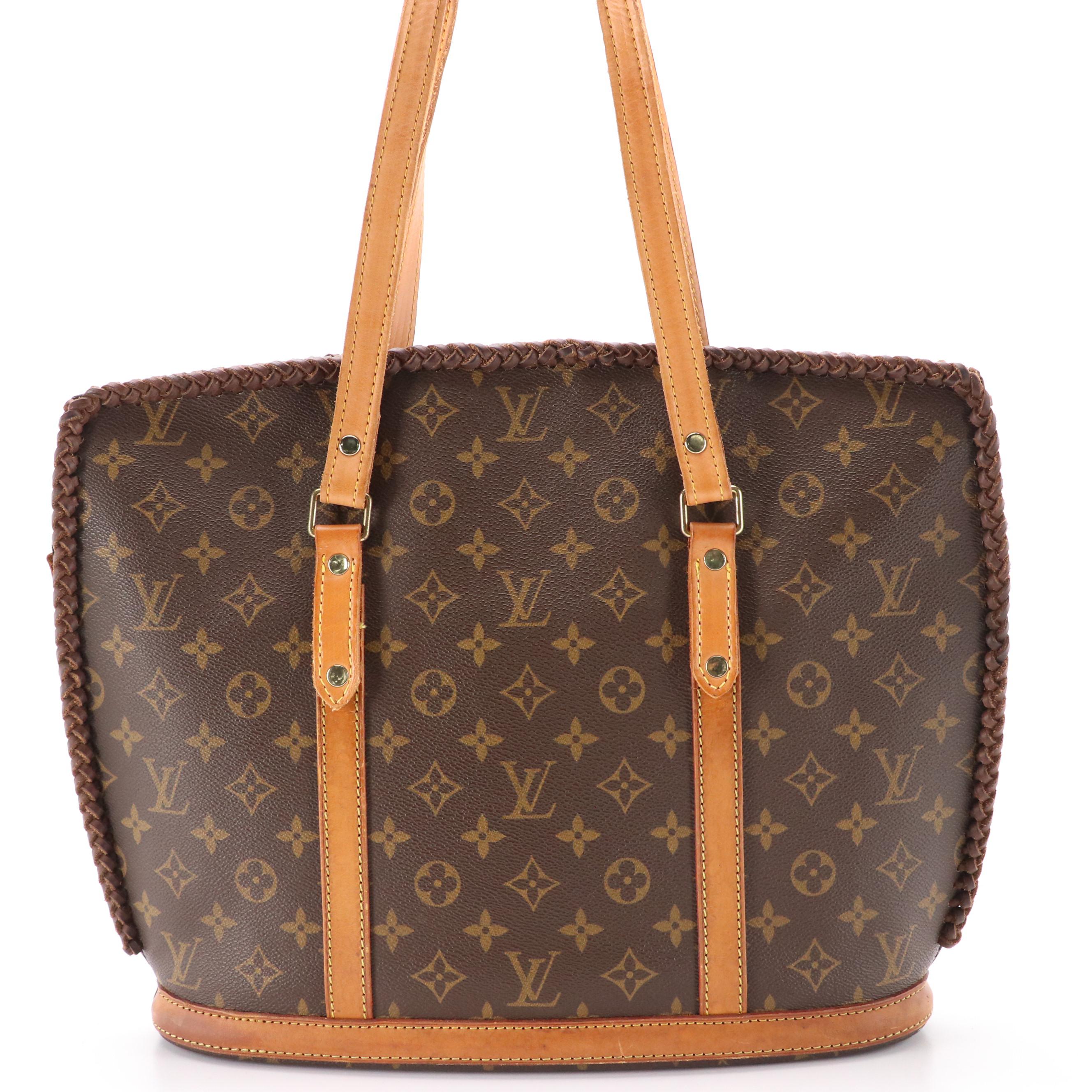 Vintage Boho Customized Louis Vuitton Babylone Shoulder Tote with Braided Trim