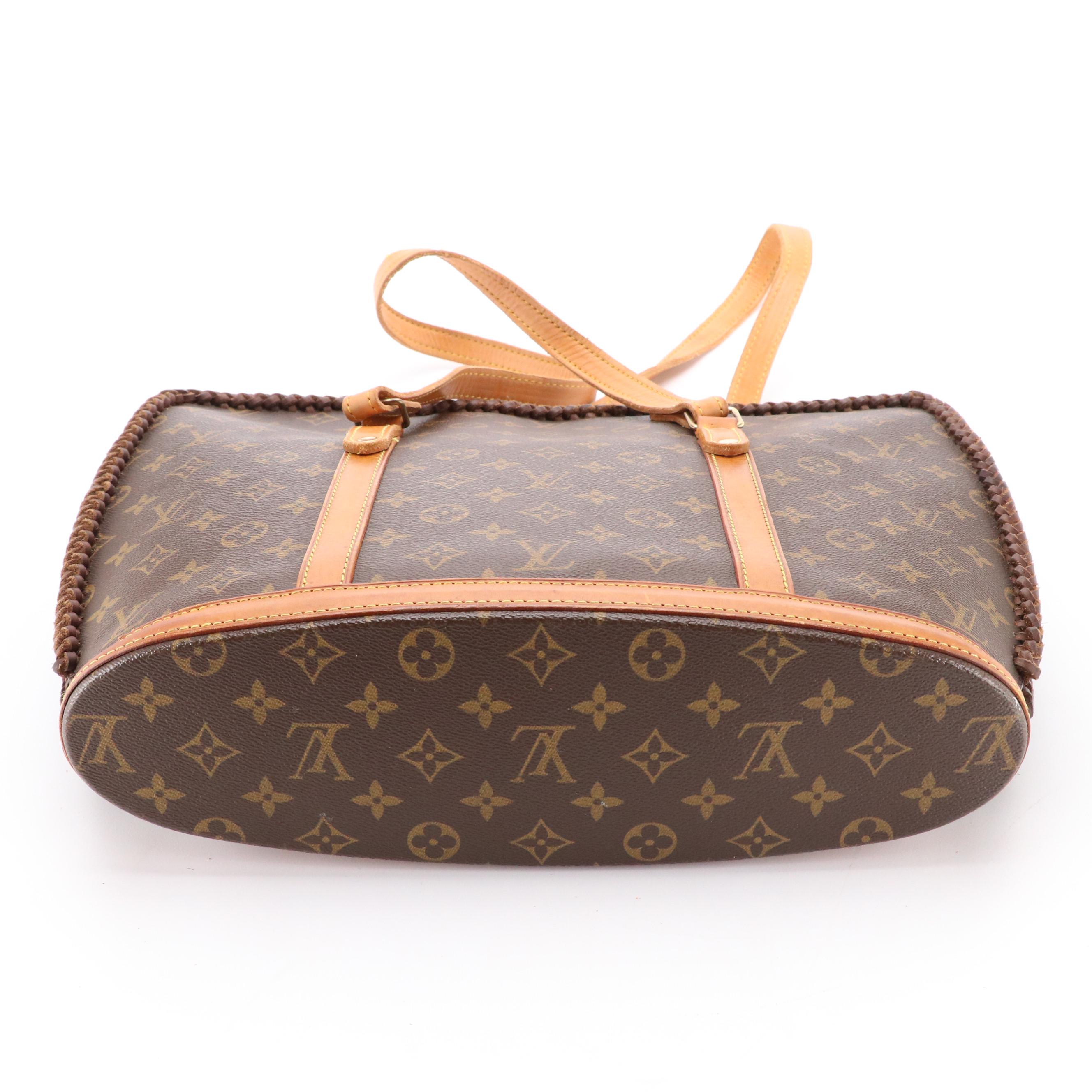 Vintage Boho Customized Louis Vuitton Babylone Shoulder Tote with Braided Trim