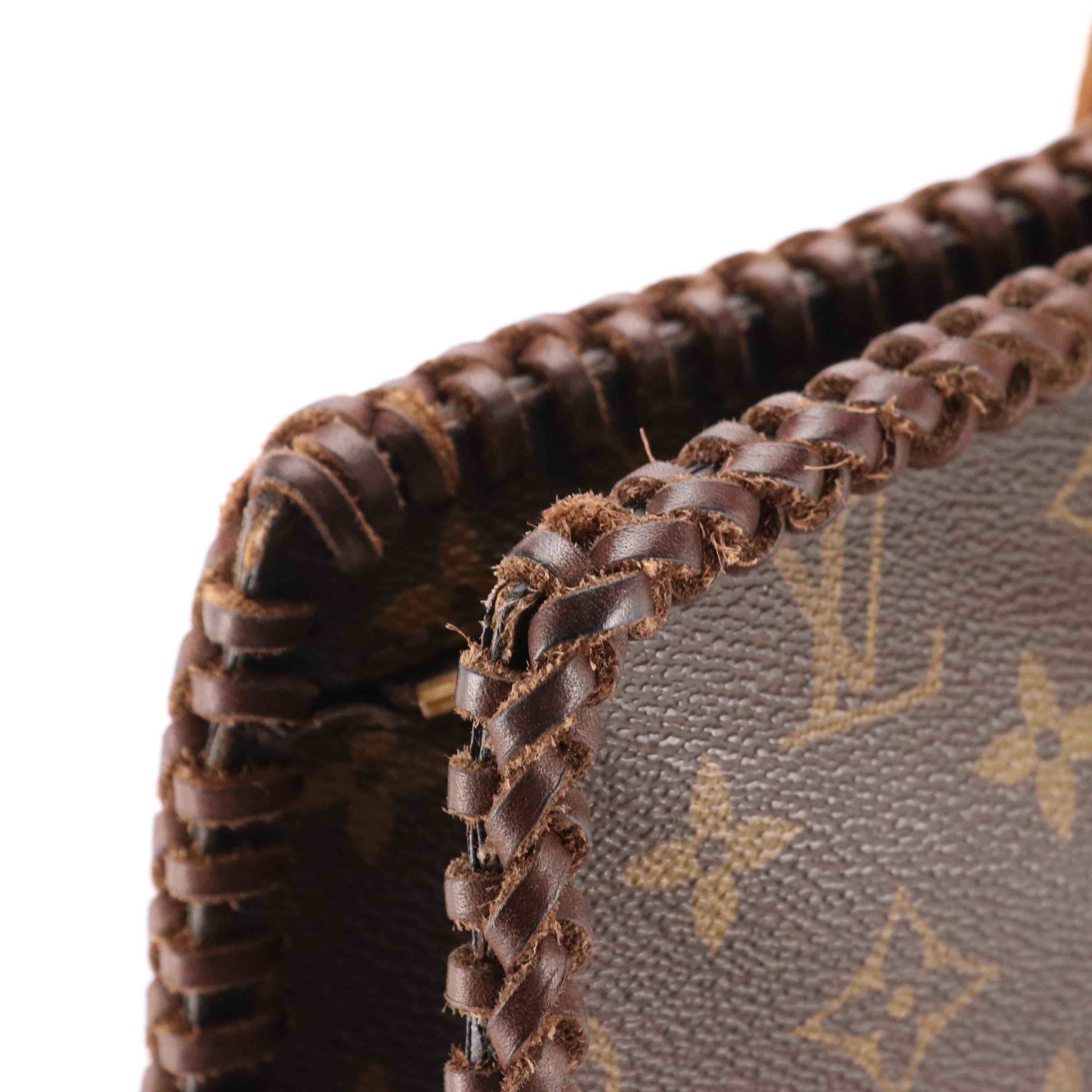 Vintage Boho Customized Louis Vuitton Babylone Shoulder Tote with Braided Trim