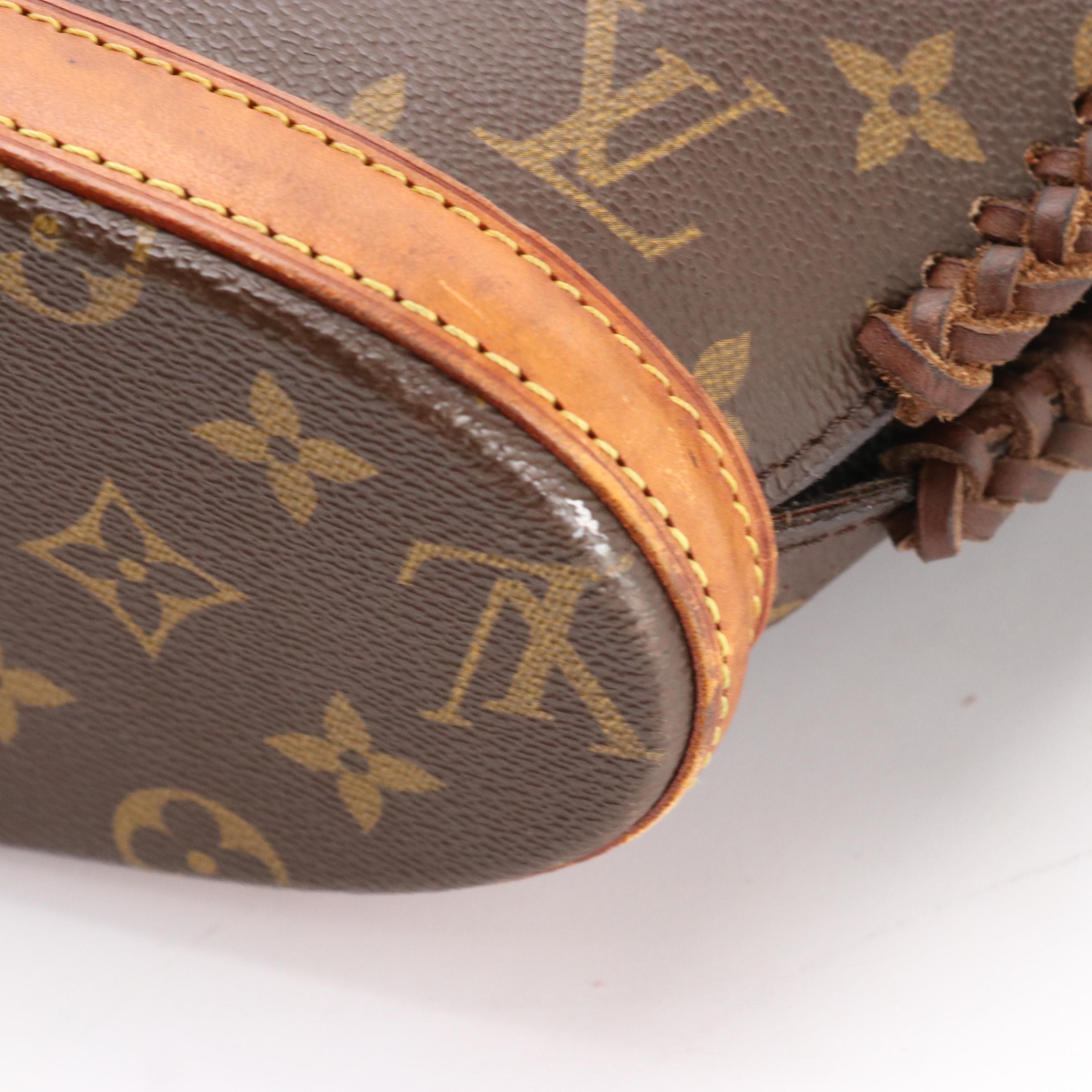 Vintage Boho Customized Louis Vuitton Babylone Shoulder Tote with Braided Trim