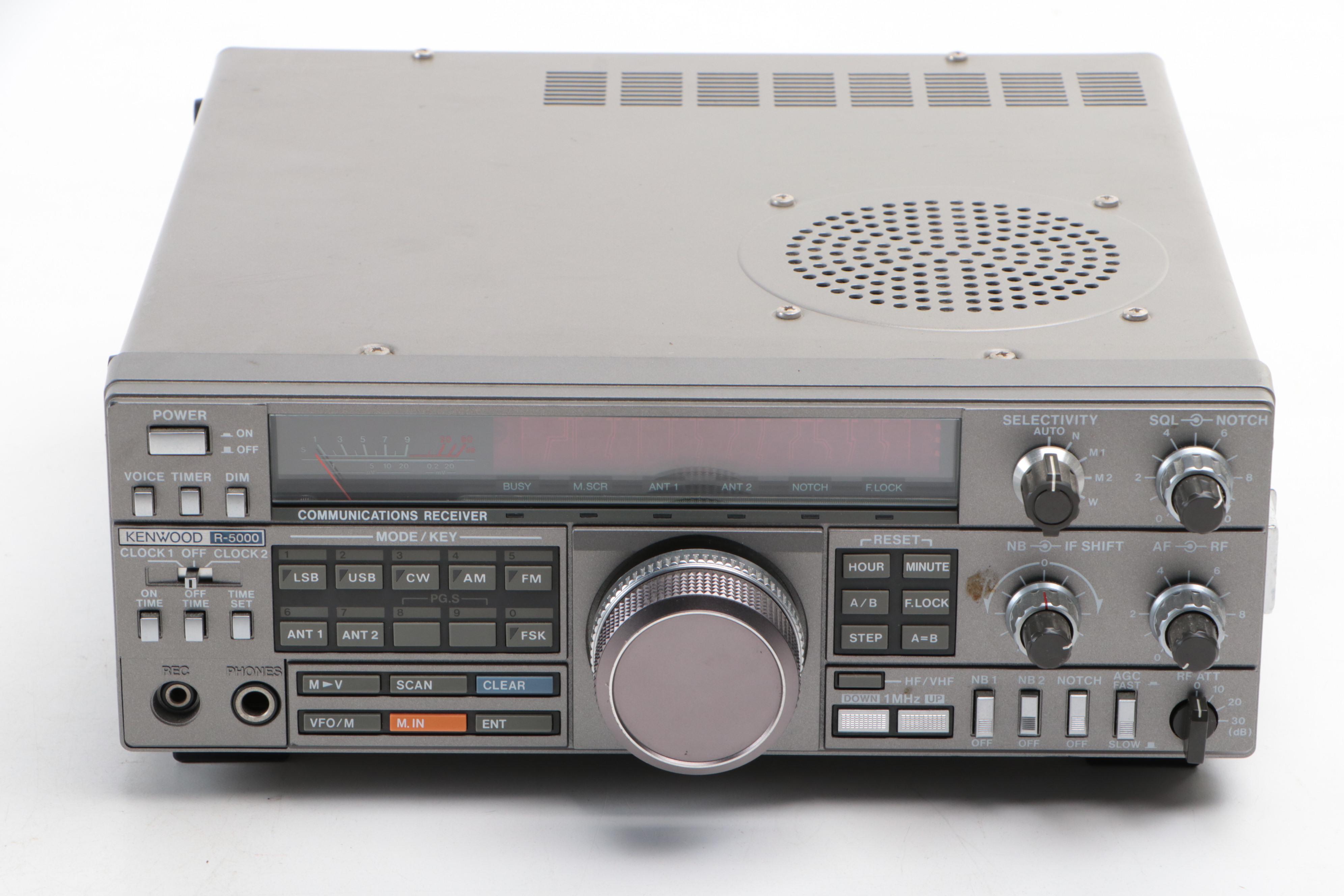 Kenwood R-5000 Receiver with HS-5 Over-The-Ear Ham Headphones