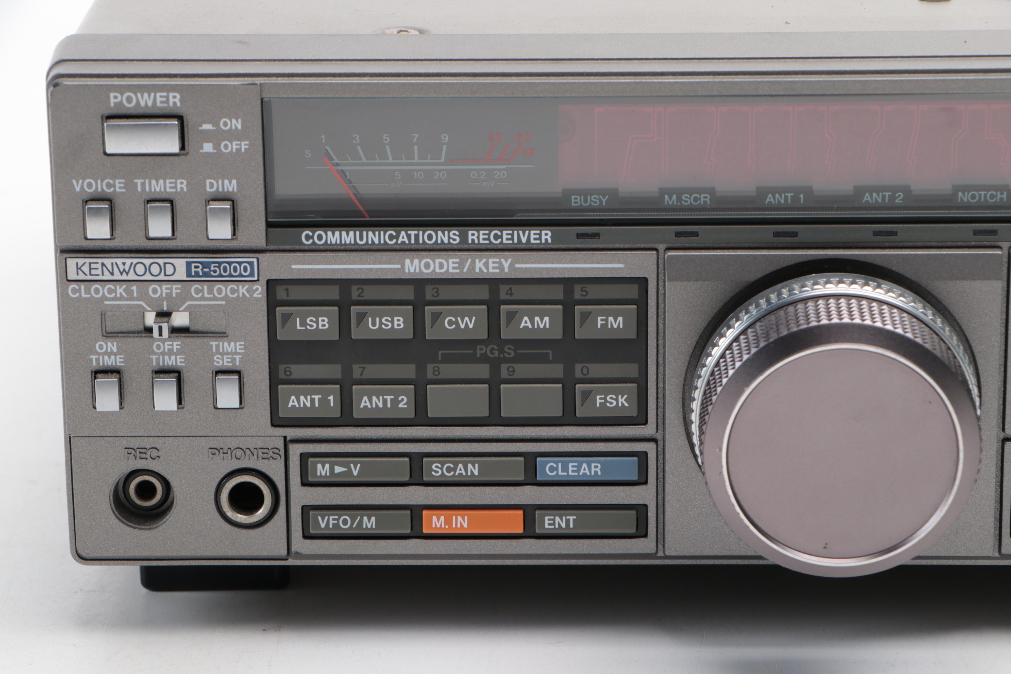 Kenwood R-5000 Receiver with HS-5 Over-The-Ear Ham Headphones