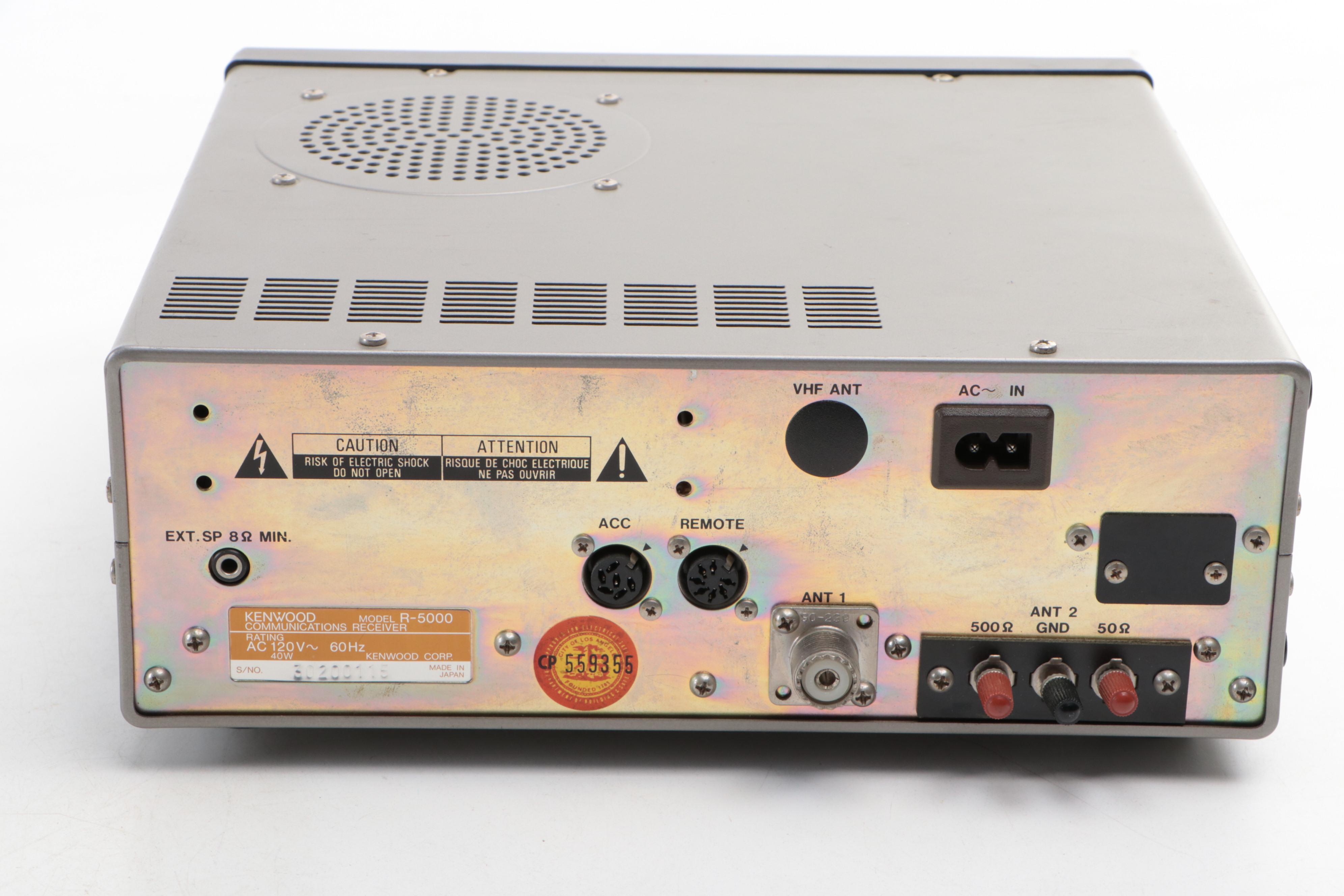 Kenwood R-5000 Receiver with HS-5 Over-The-Ear Ham Headphones