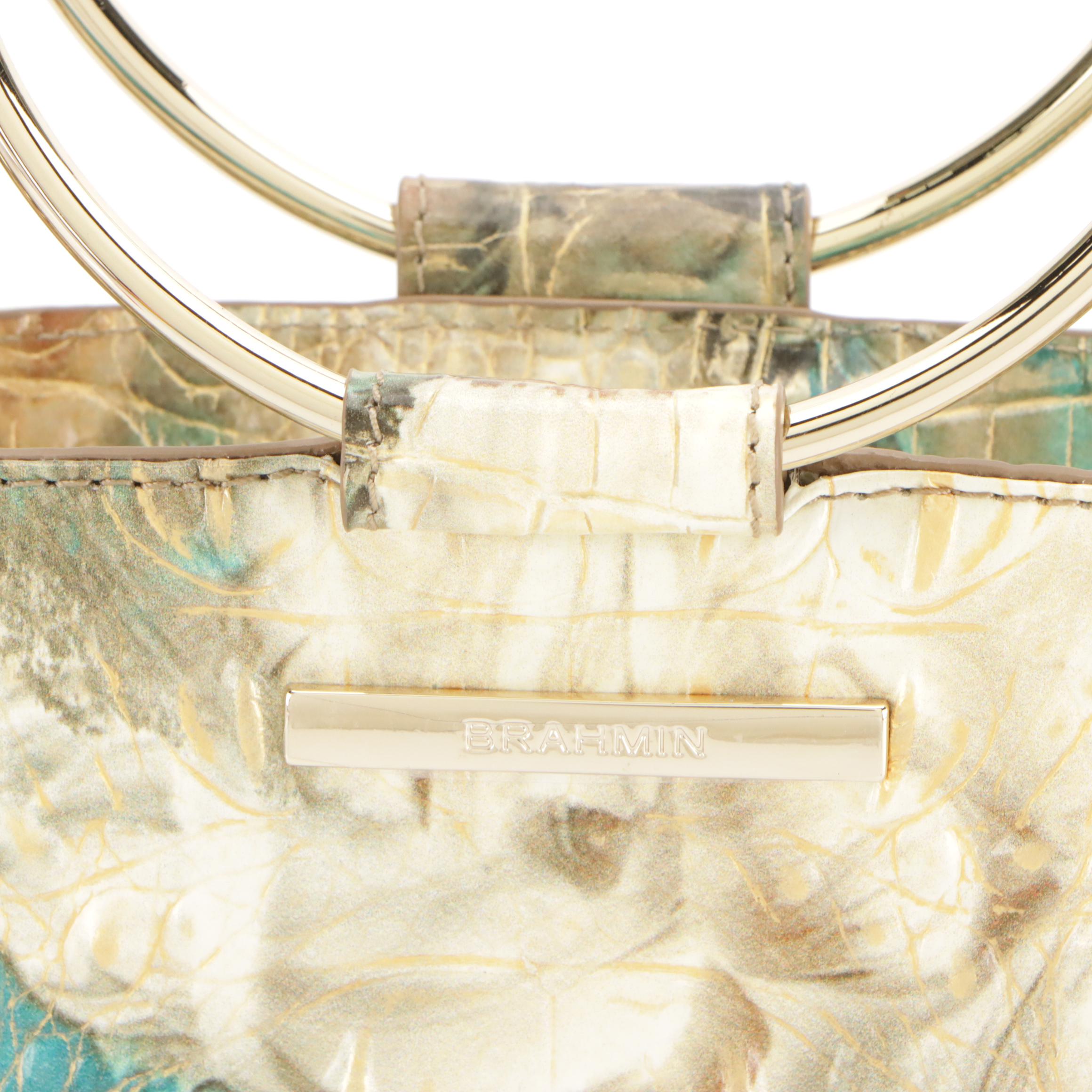 Brahmin Mod Bowie Bird of Paradise Melbourne Croc-Embossed Leather Handbag