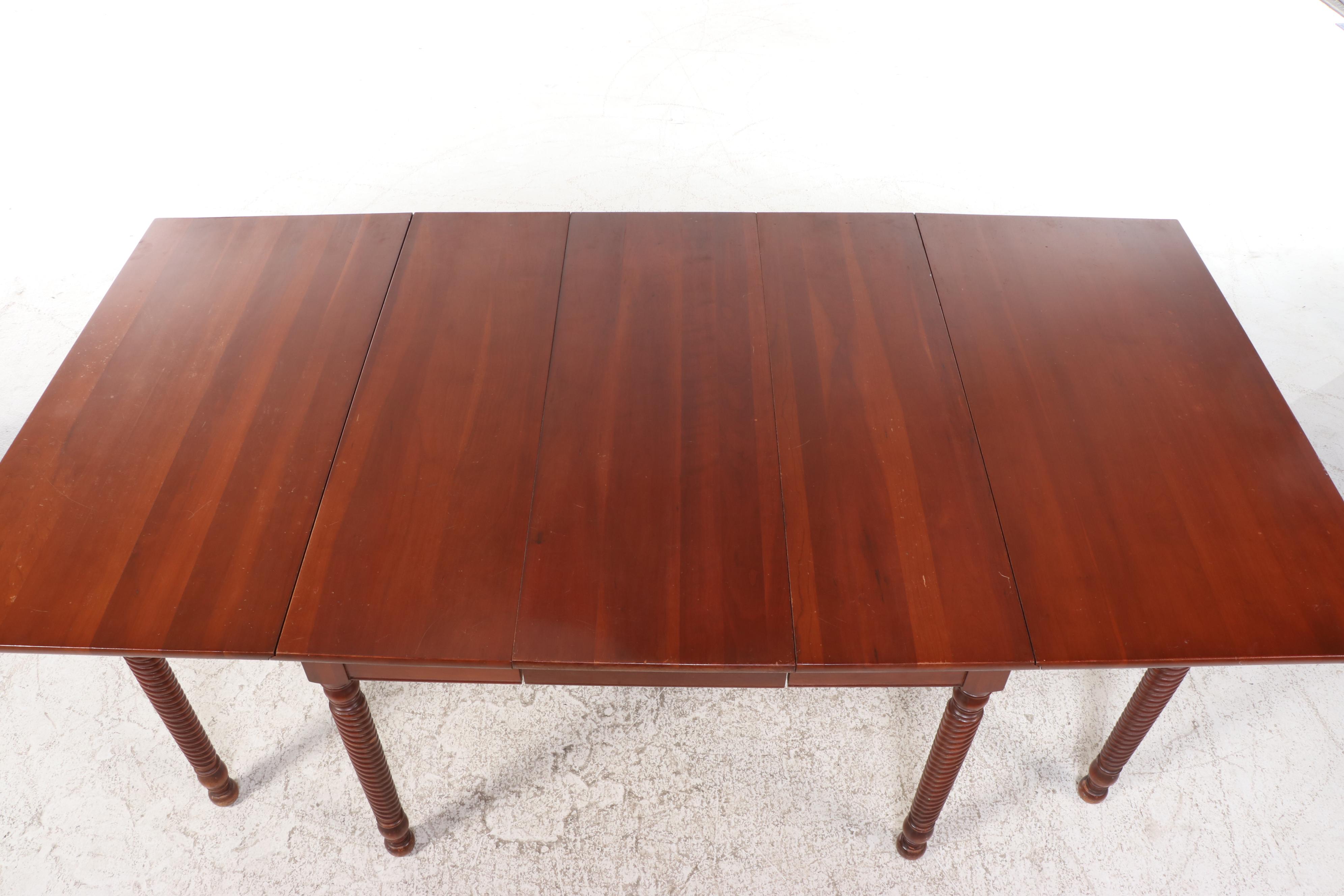 Five-Piece Willett Empire Style Cherrywood Dining Set, Mid-20th Century
