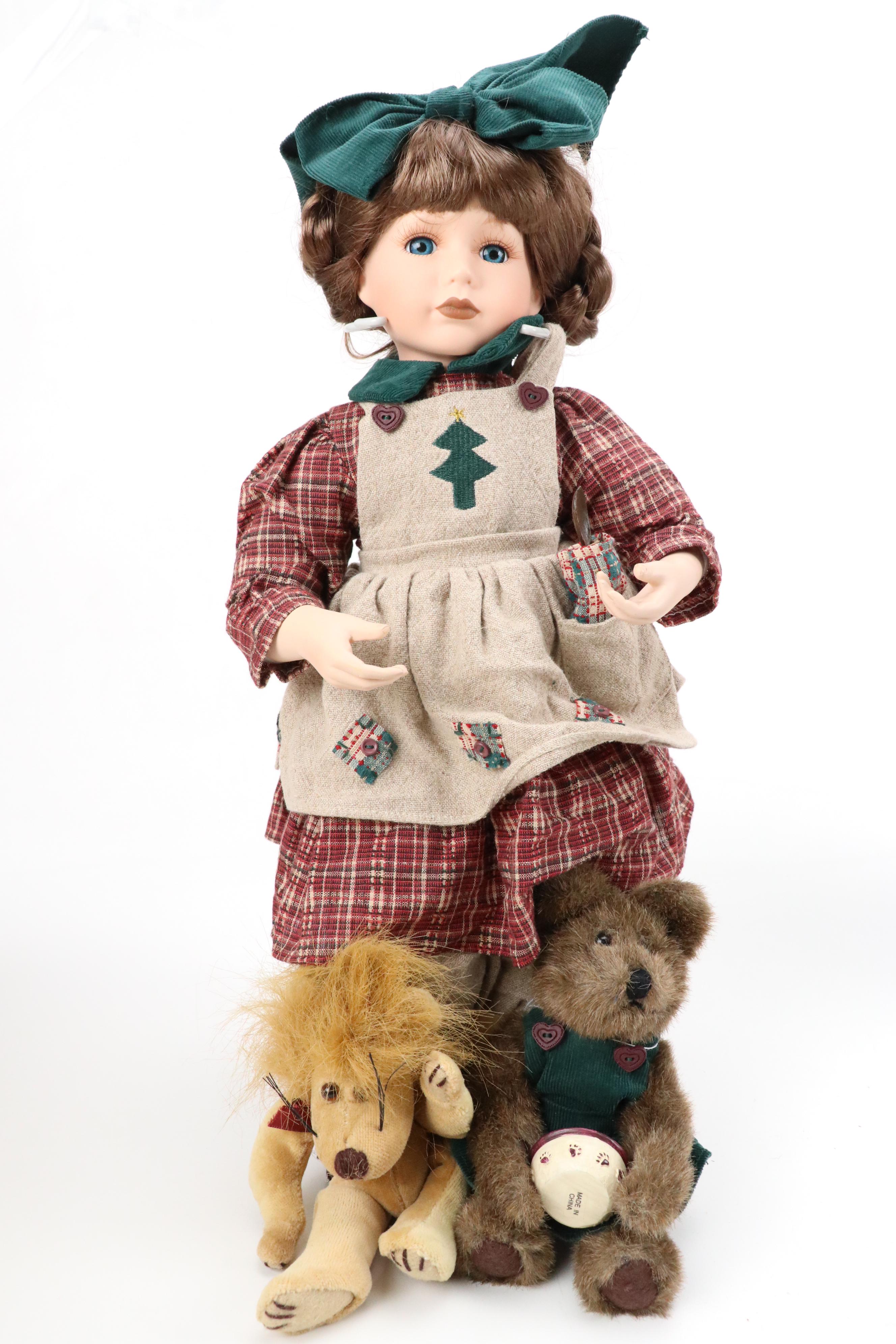 Boyds Collection Yesterdays' Child "Jean" "Alyssa" and "Jocelyn" Porcelain Dolls