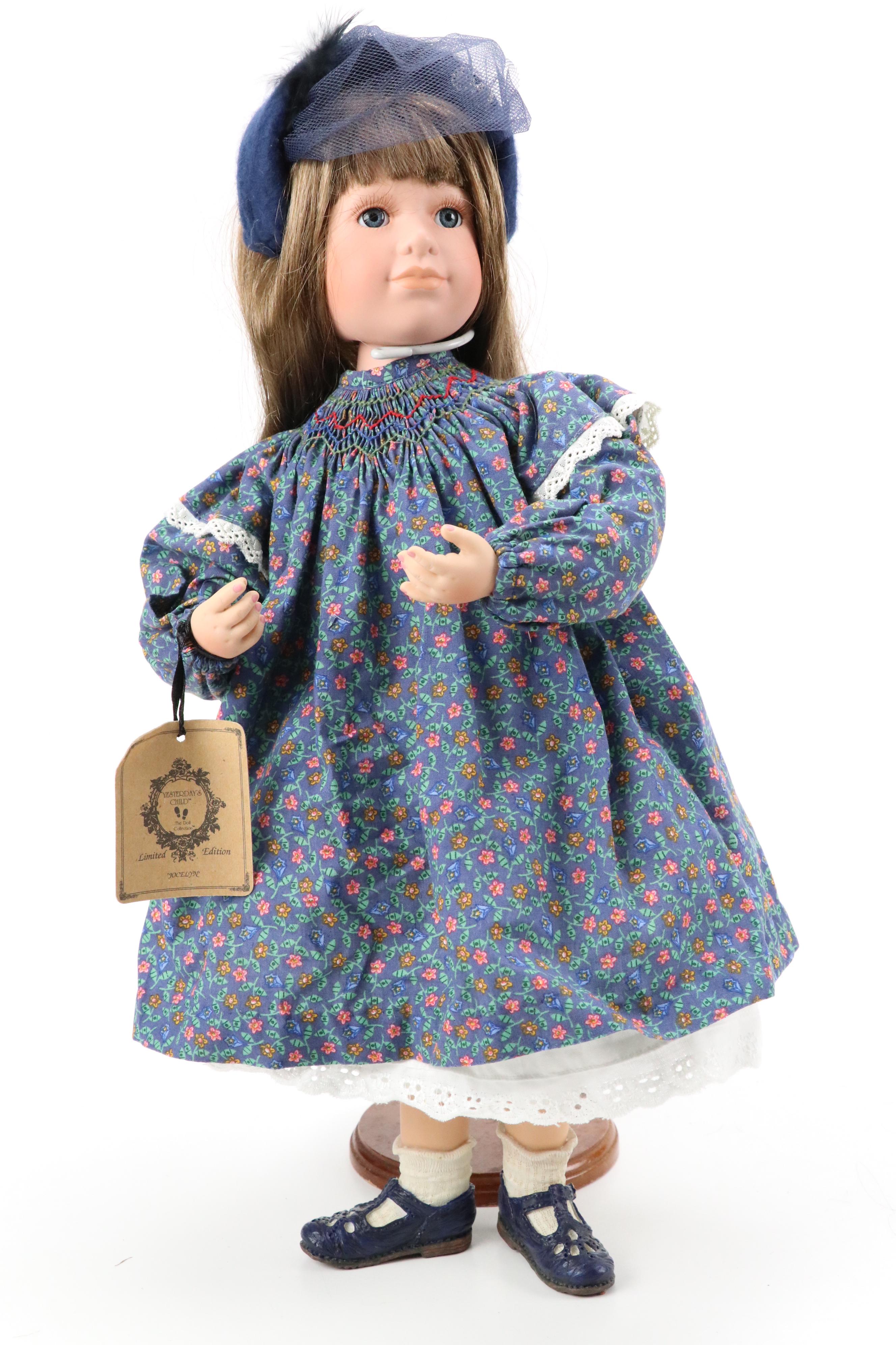 Boyds Collection Yesterdays' Child "Jean" "Alyssa" and "Jocelyn" Porcelain Dolls