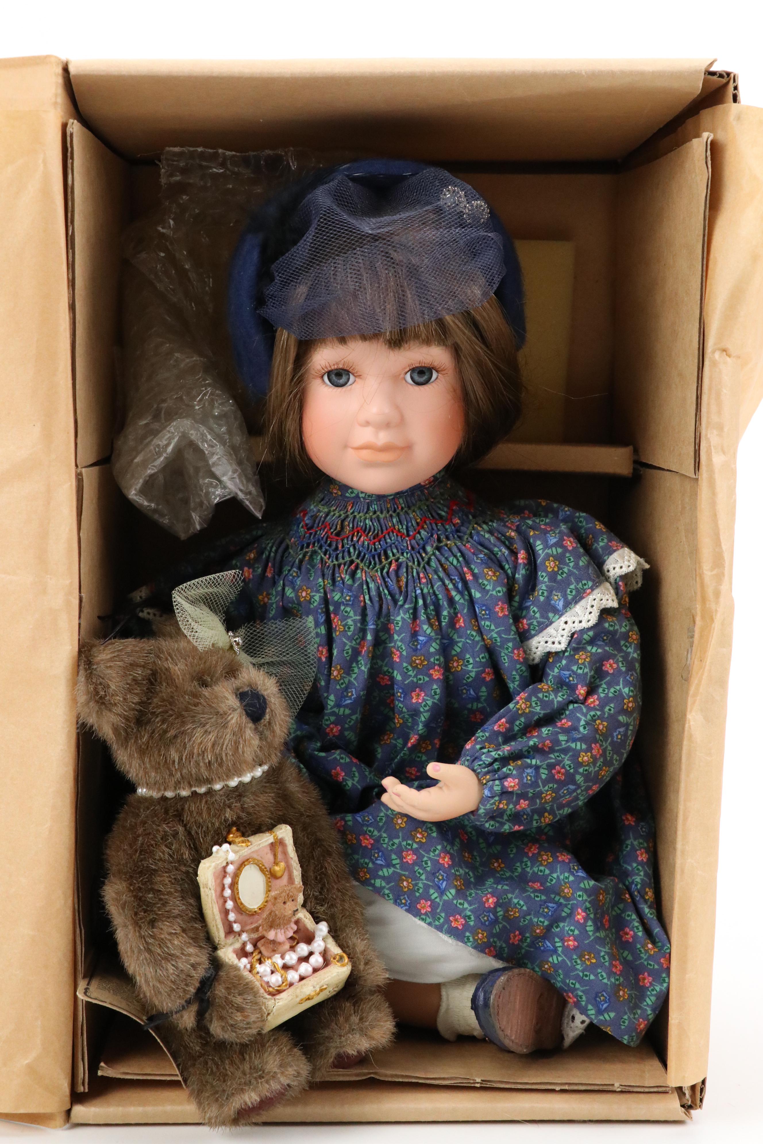 Boyds Collection Yesterdays' Child "Jean" "Alyssa" and "Jocelyn" Porcelain Dolls