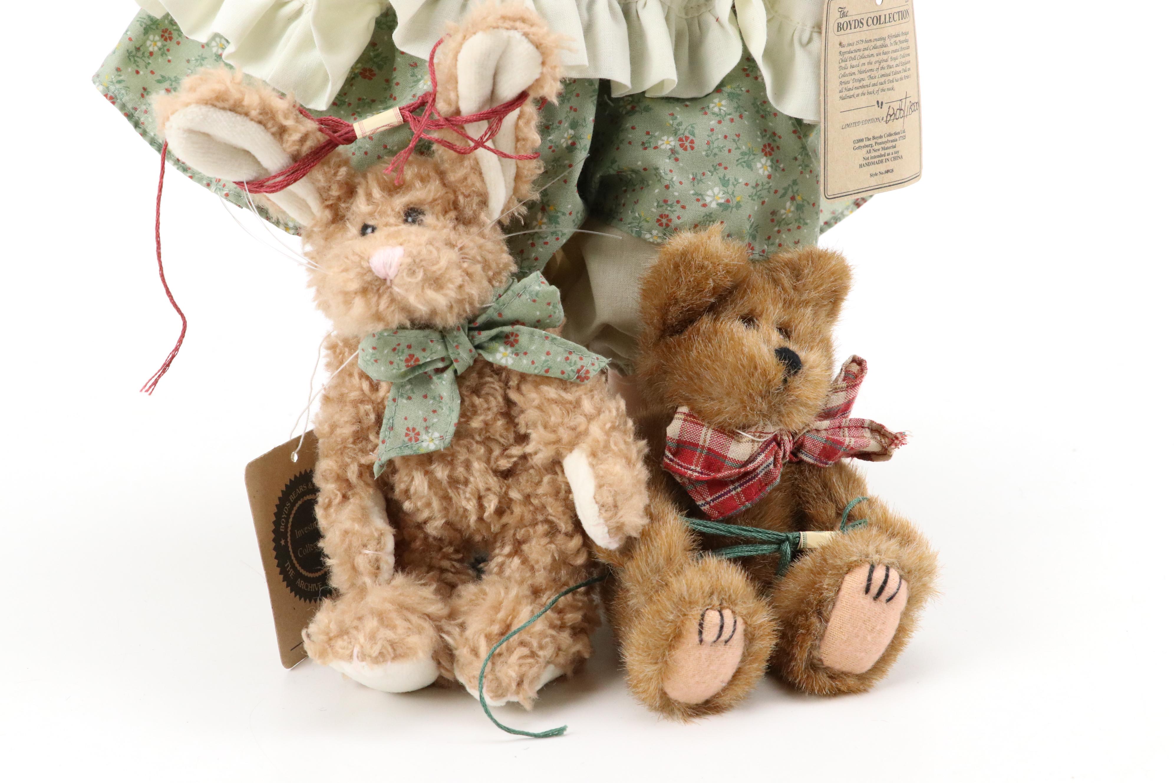 Boyds Collection Yesterdays' Child "Jean" "Alyssa" and "Jocelyn" Porcelain Dolls