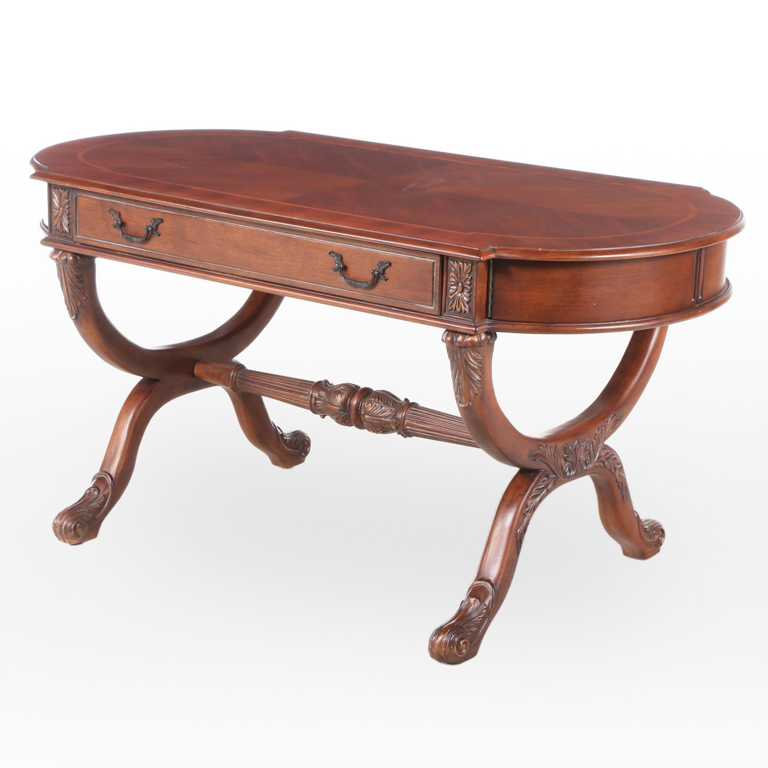 Regency Library Table Style Mahogany Computer Desk