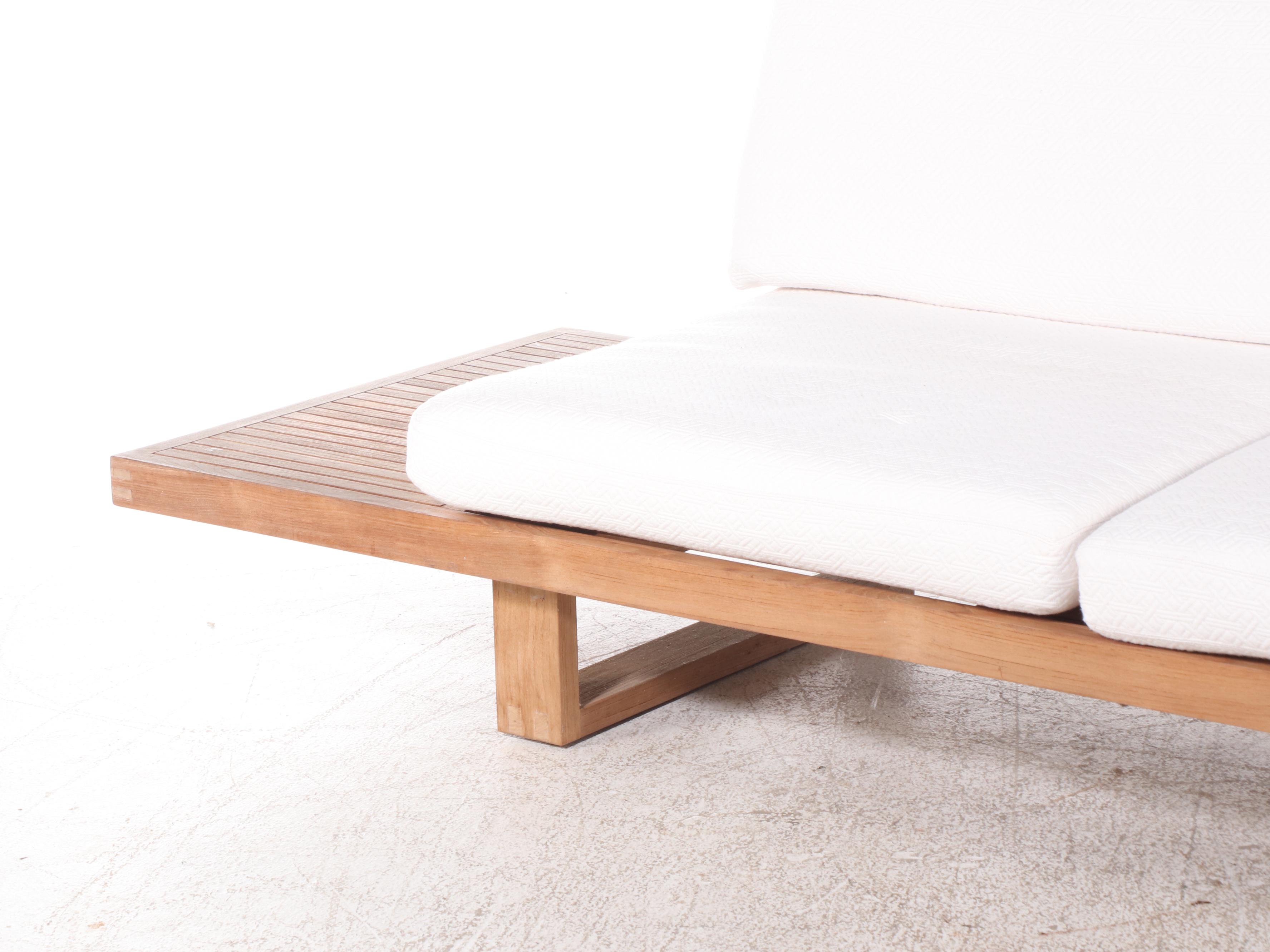 Frontgate San Remo Modernist Style Teak Patio Loveseat