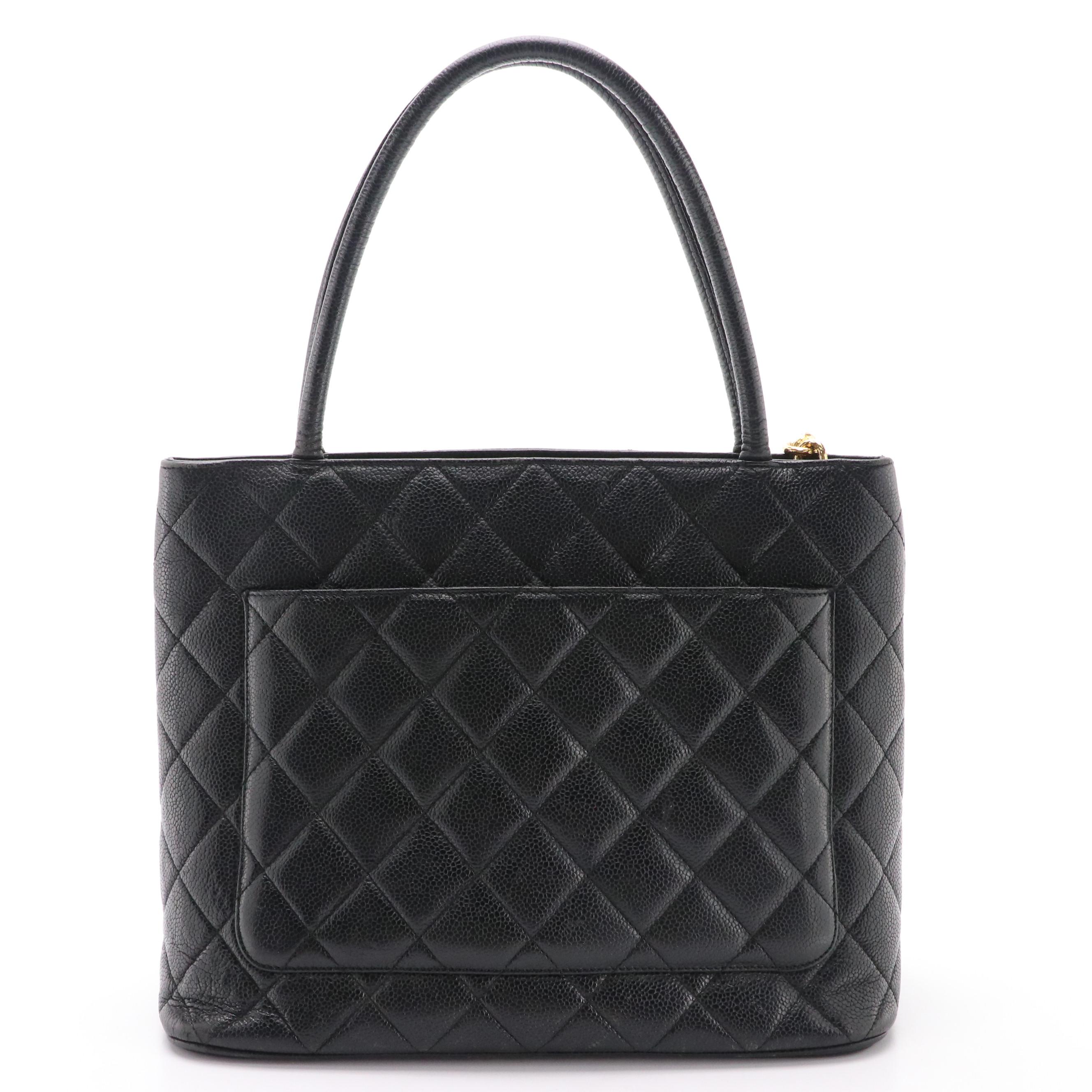 Chanel CC Medallion Tote in Caviar Quilted Leather