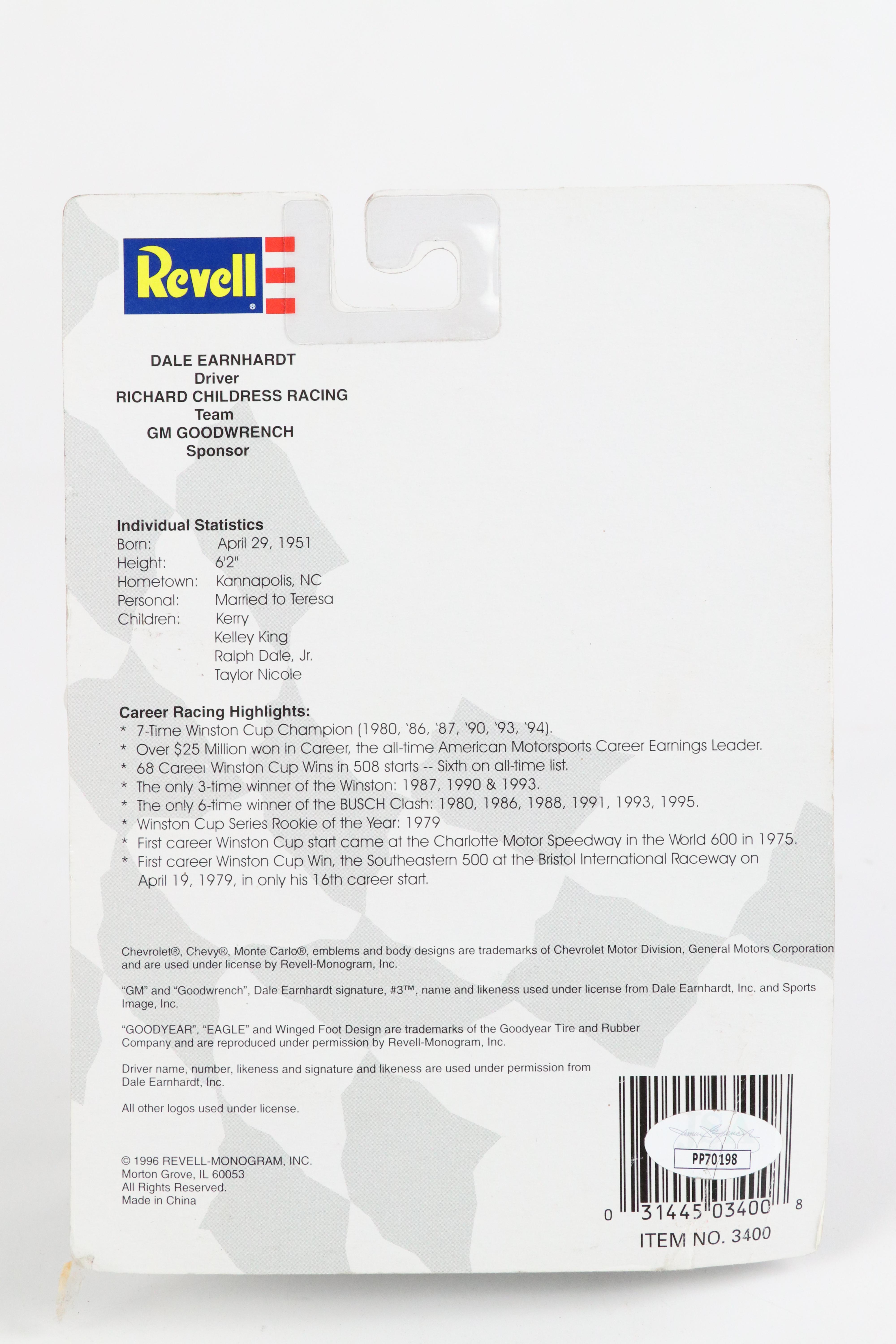 Dale Earnhardt Signed Revell Toy Car with Richard Petty Signed Folder