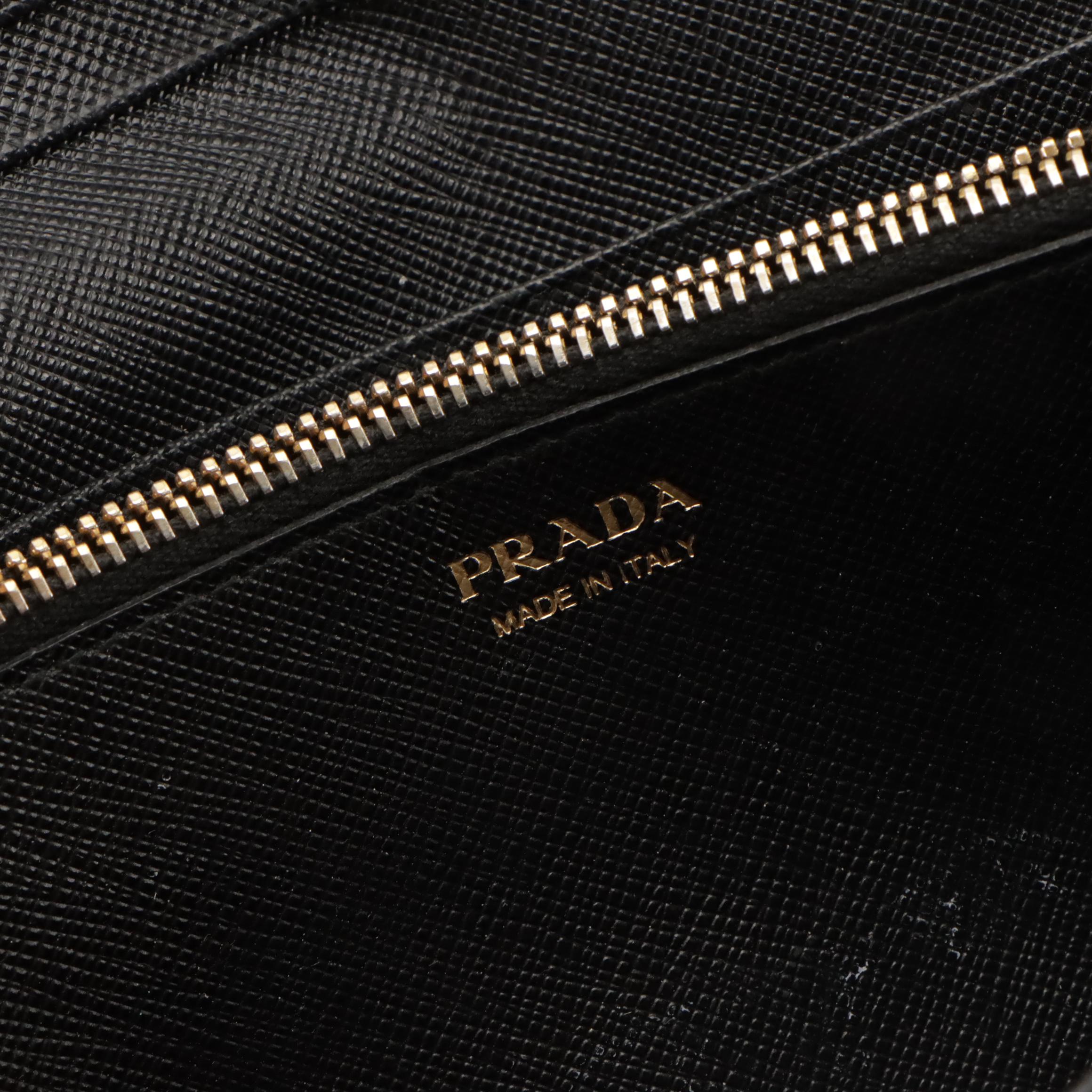 Prada Wallet 1MH132 in Saffiano Leather with Detachable Card Holder/ID Case