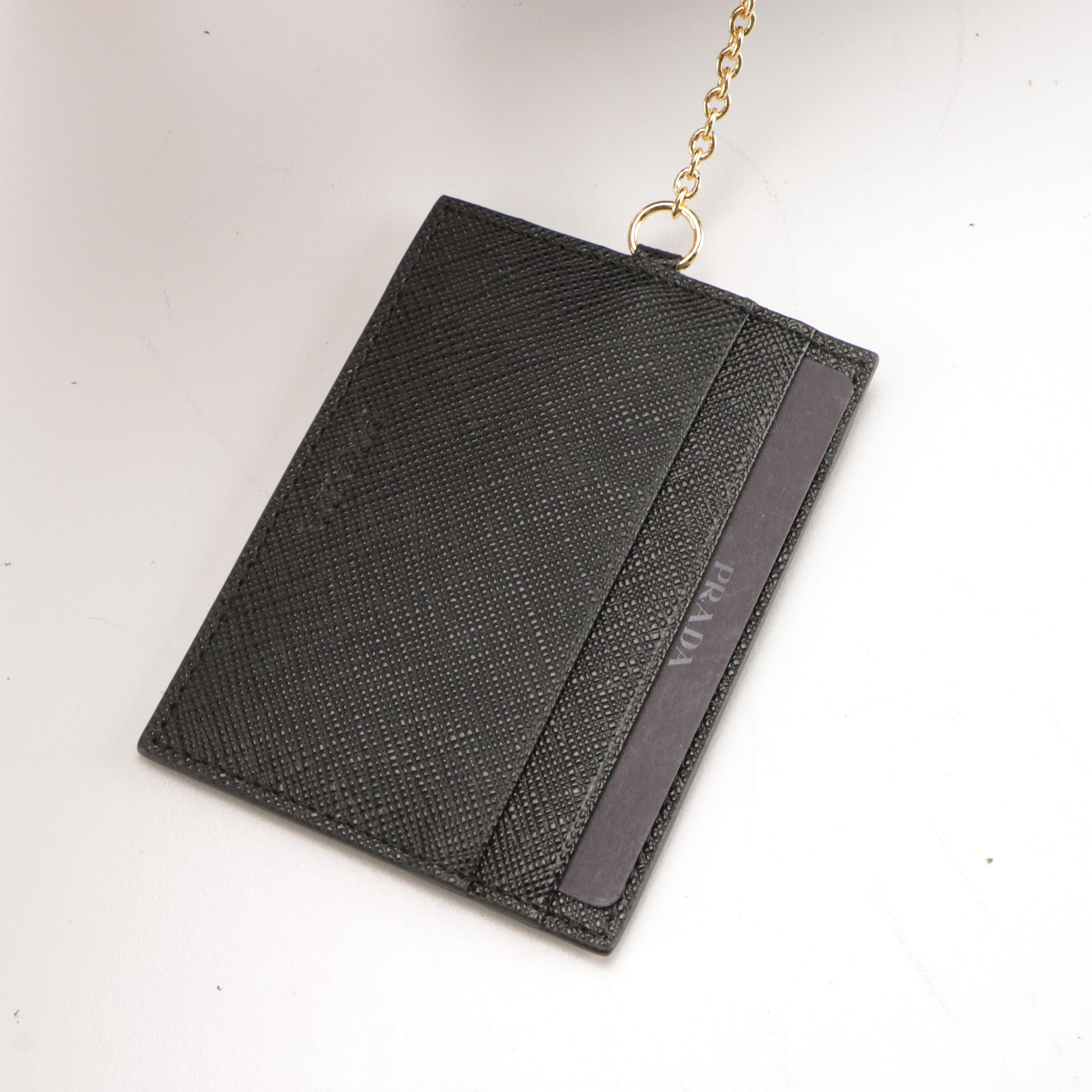 Prada Wallet 1MH132 in Saffiano Leather with Detachable Card Holder/ID Case