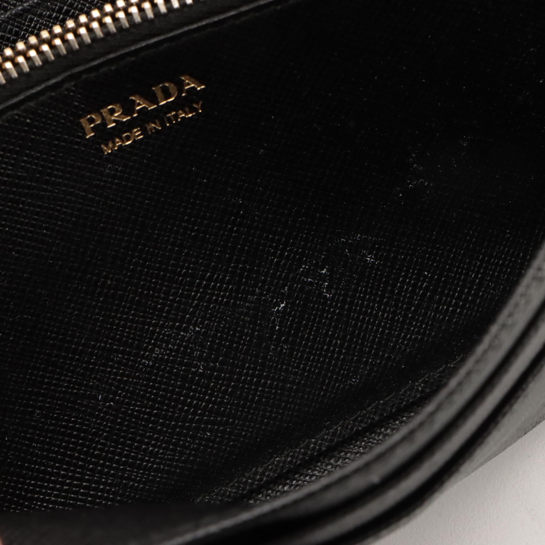 Prada Wallet 1MH132 in Saffiano Leather with Detachable Card Holder/ID Case