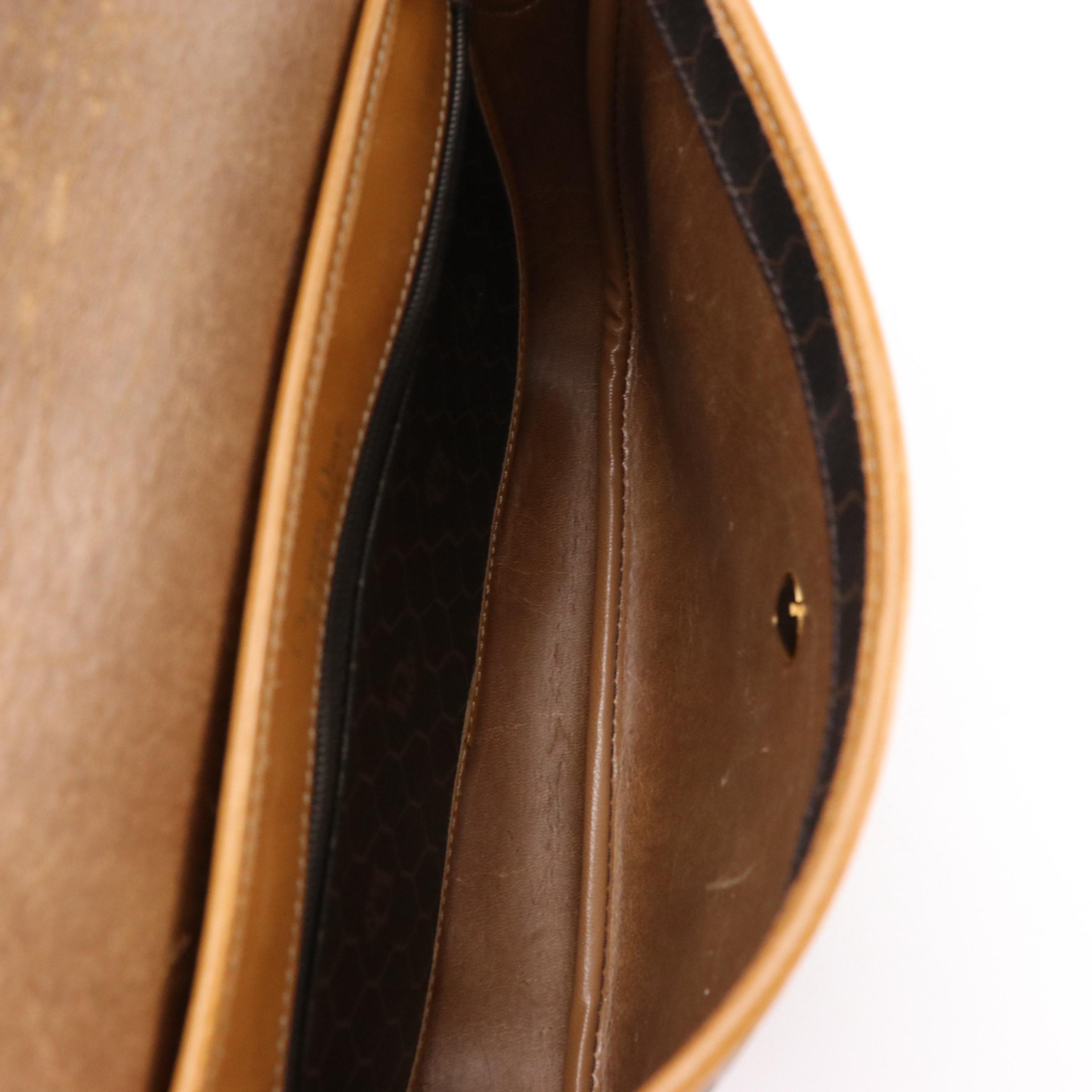 Christian Dior Flap Crossbody Bag in Honeycomb Coated Canvas with Leather Trim