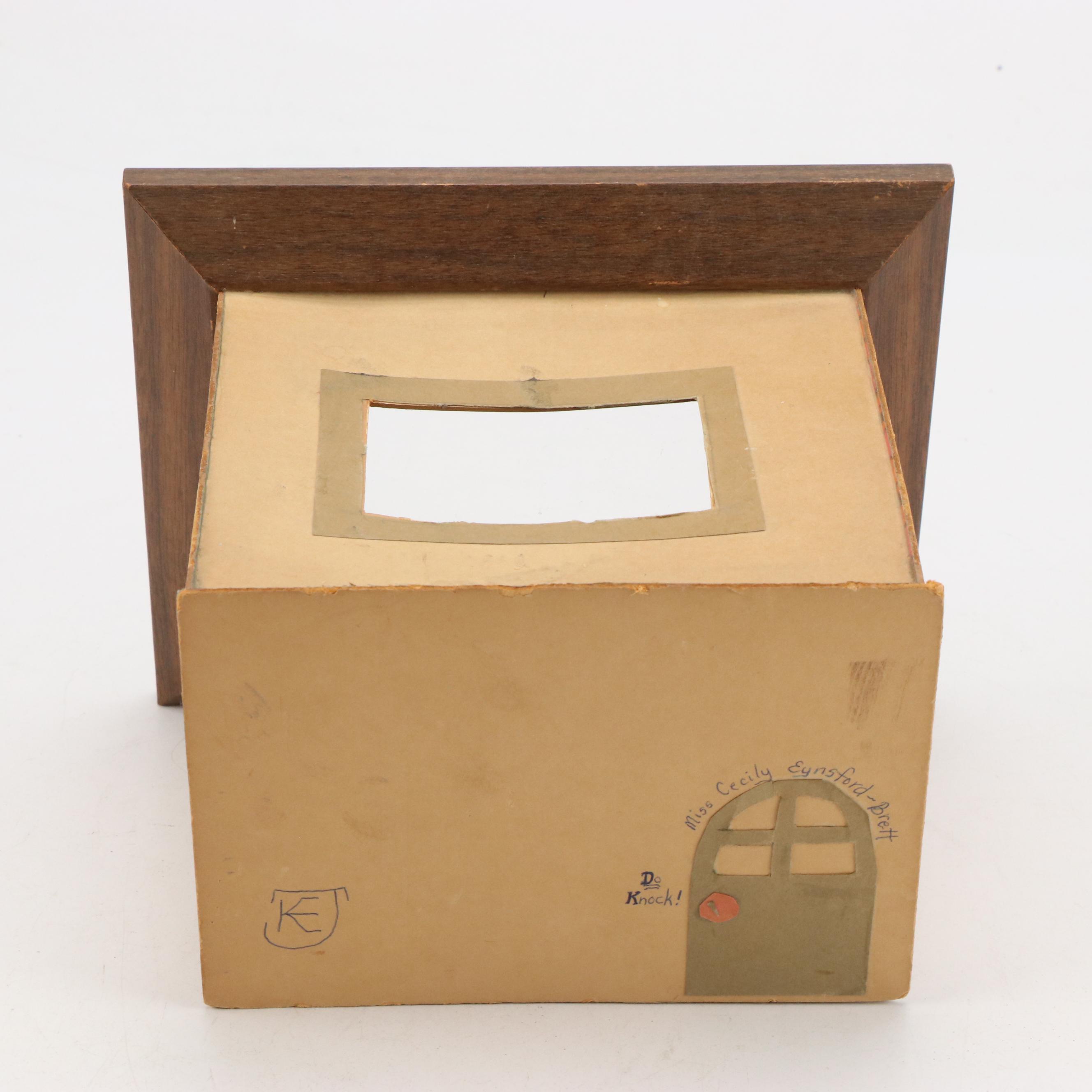 Handmade Mouse House Shadowbox Bedroom, Late 20th Century