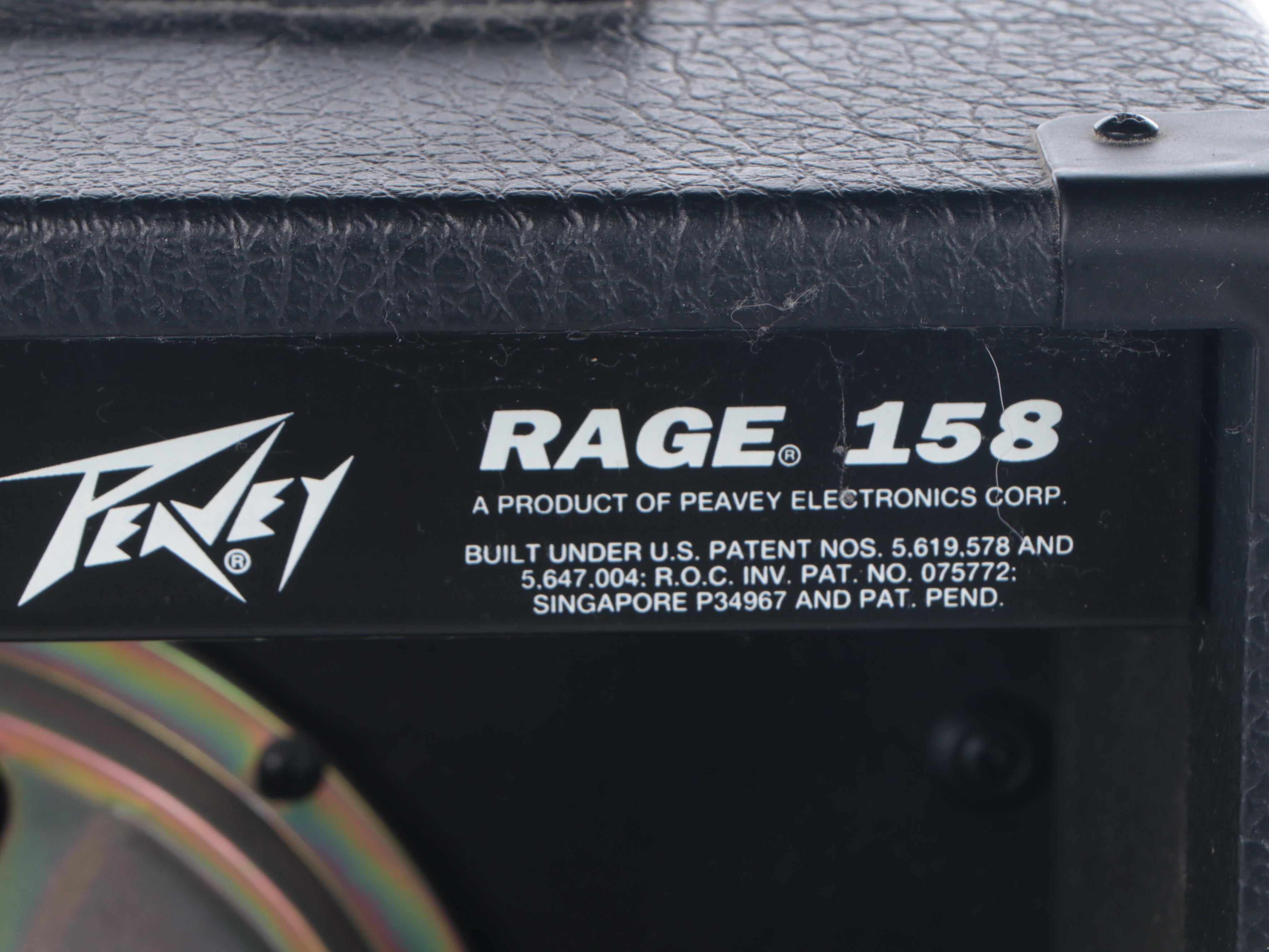 Fender Stratocaster Electric Guitar & Nylon Gig Bag, Peavey Rage 158 Guitar Amp