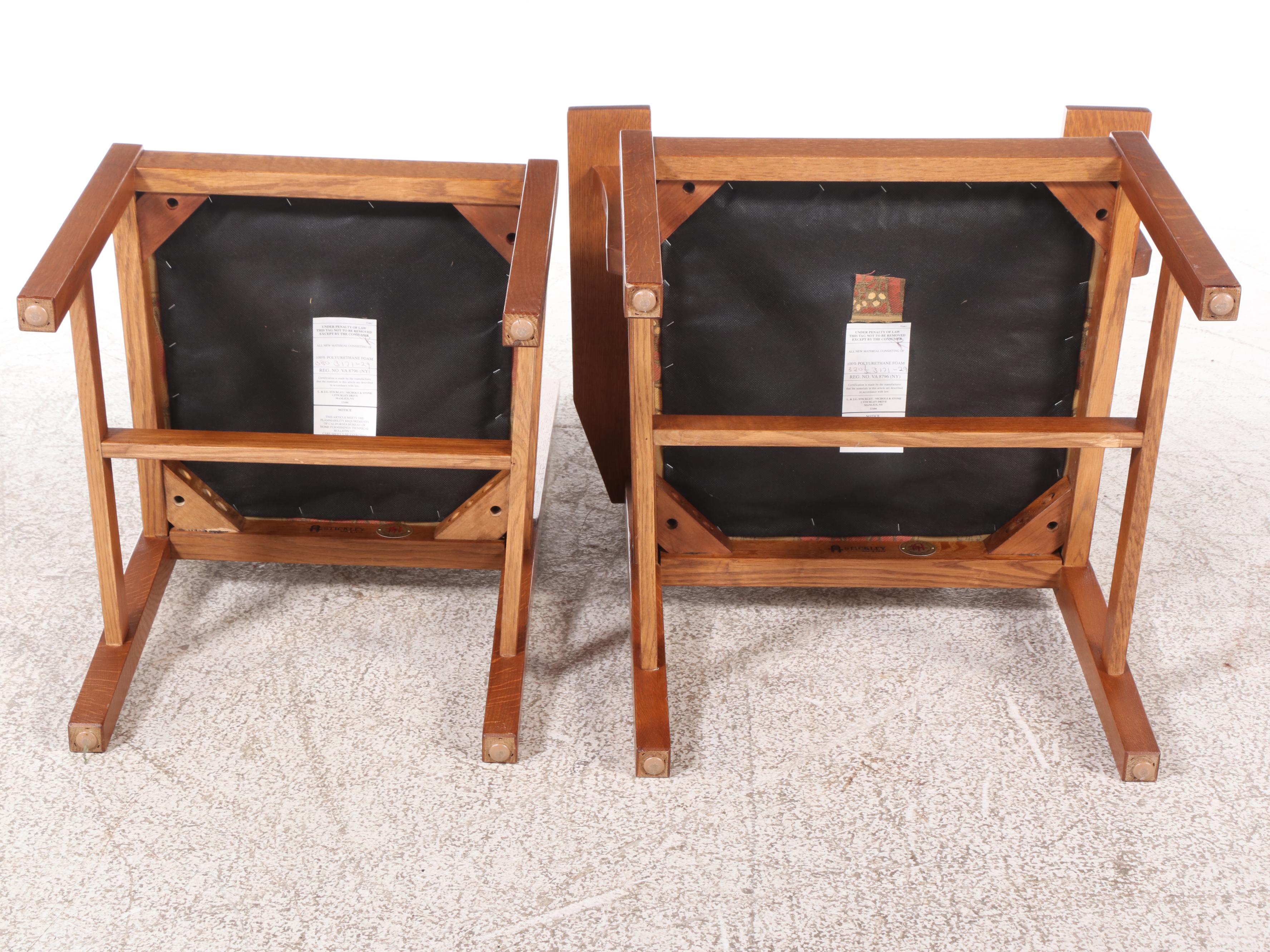 Stickley Arts and Crafts Style Oak Dining Set