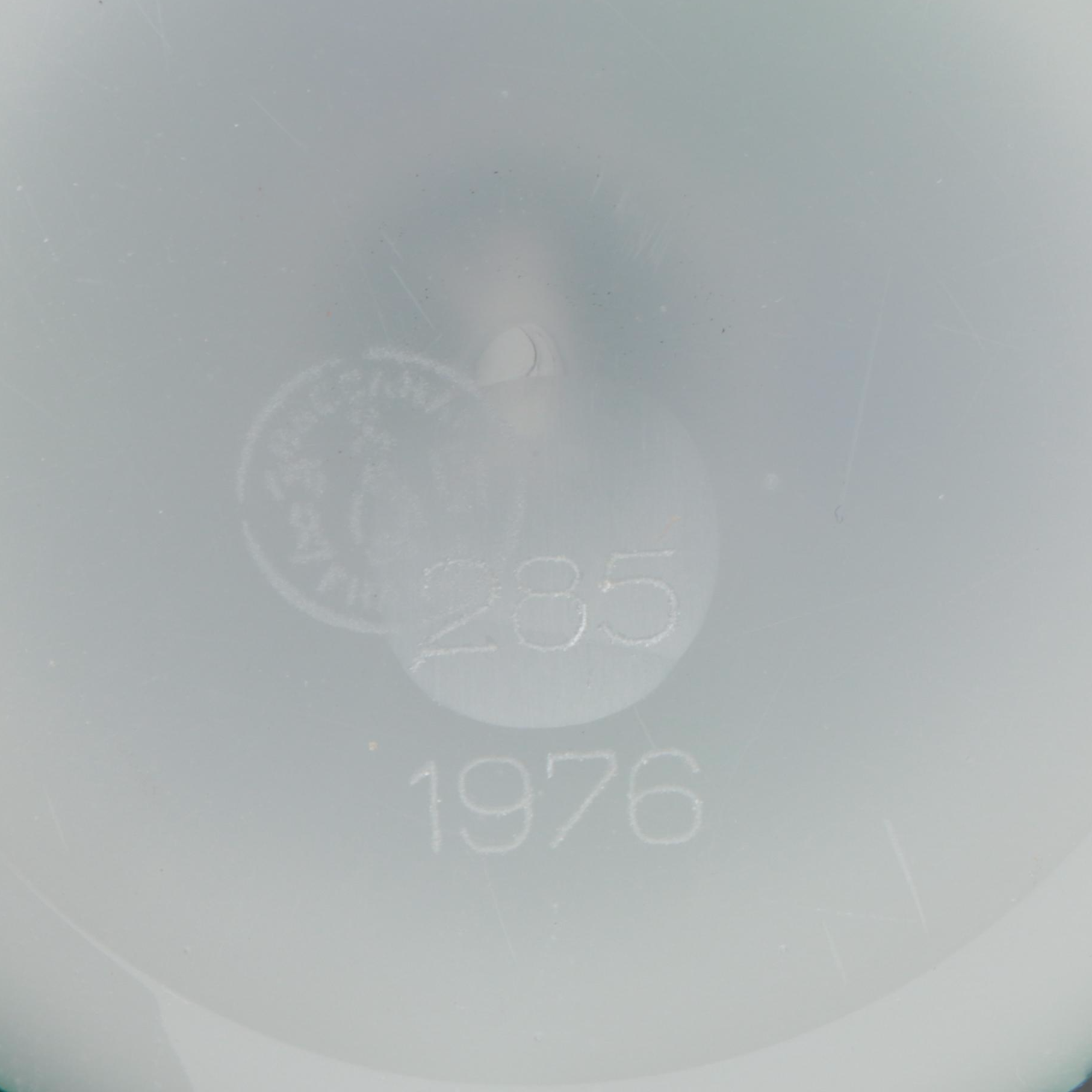 Baccarat Gridel Series L/E White Monkey Millefiori Art Glass Paperweight, 1976