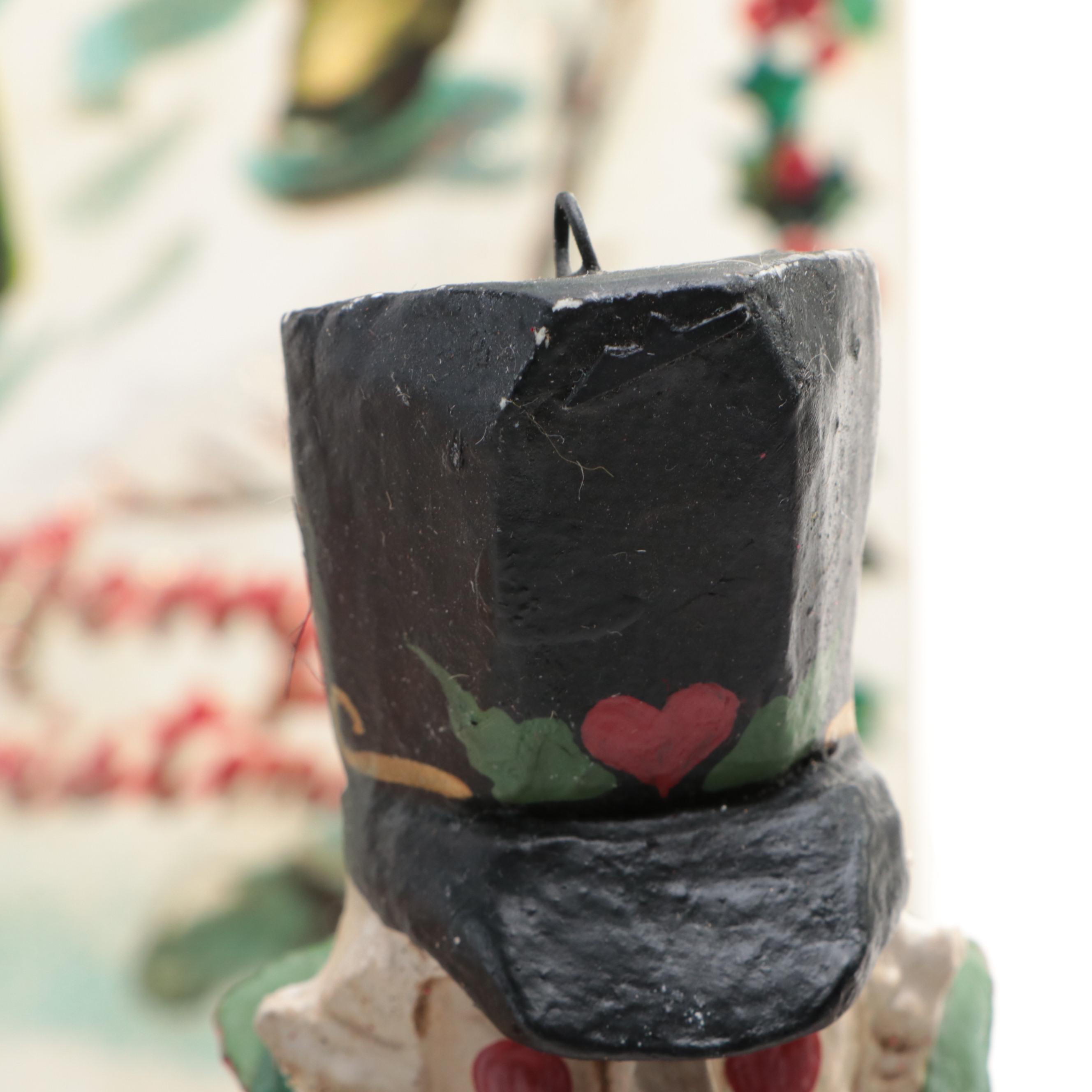 House of Hatten Christmas Figurines with Wall Hanging