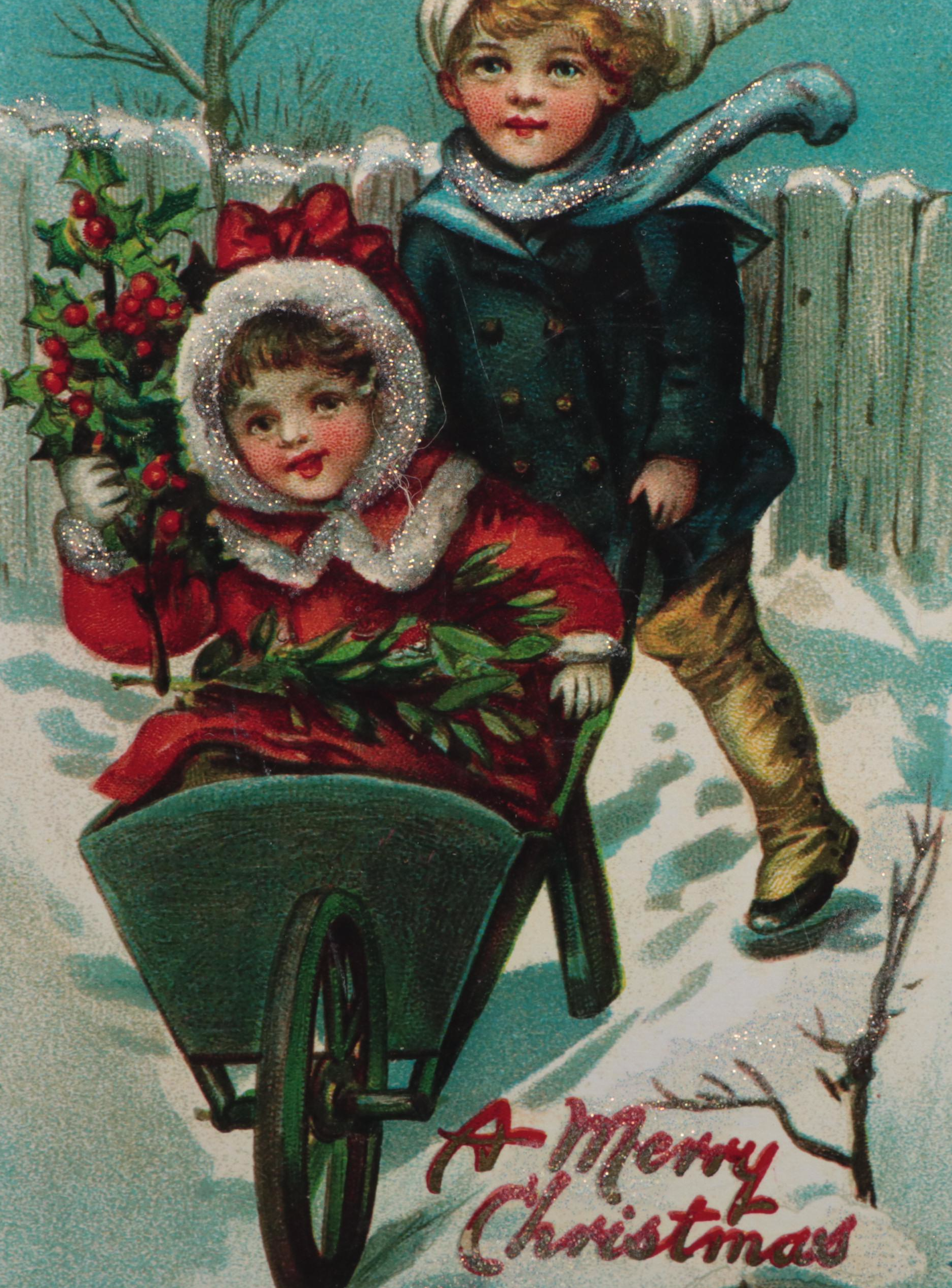 House of Hatten Christmas Figurines with Wall Hanging