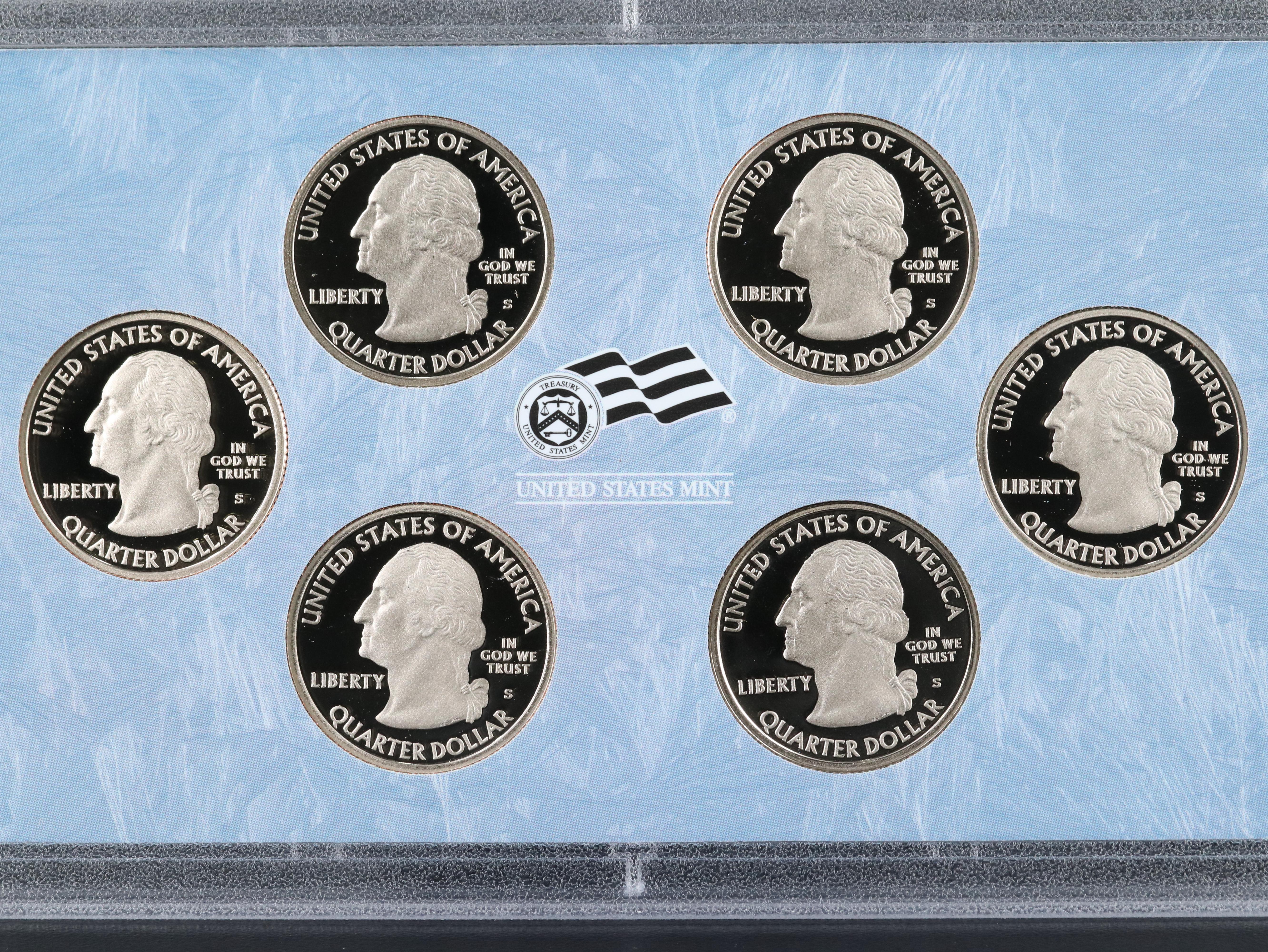 Collection of Eleven Different State Quarter Proof Sets 1999-2009 Complete