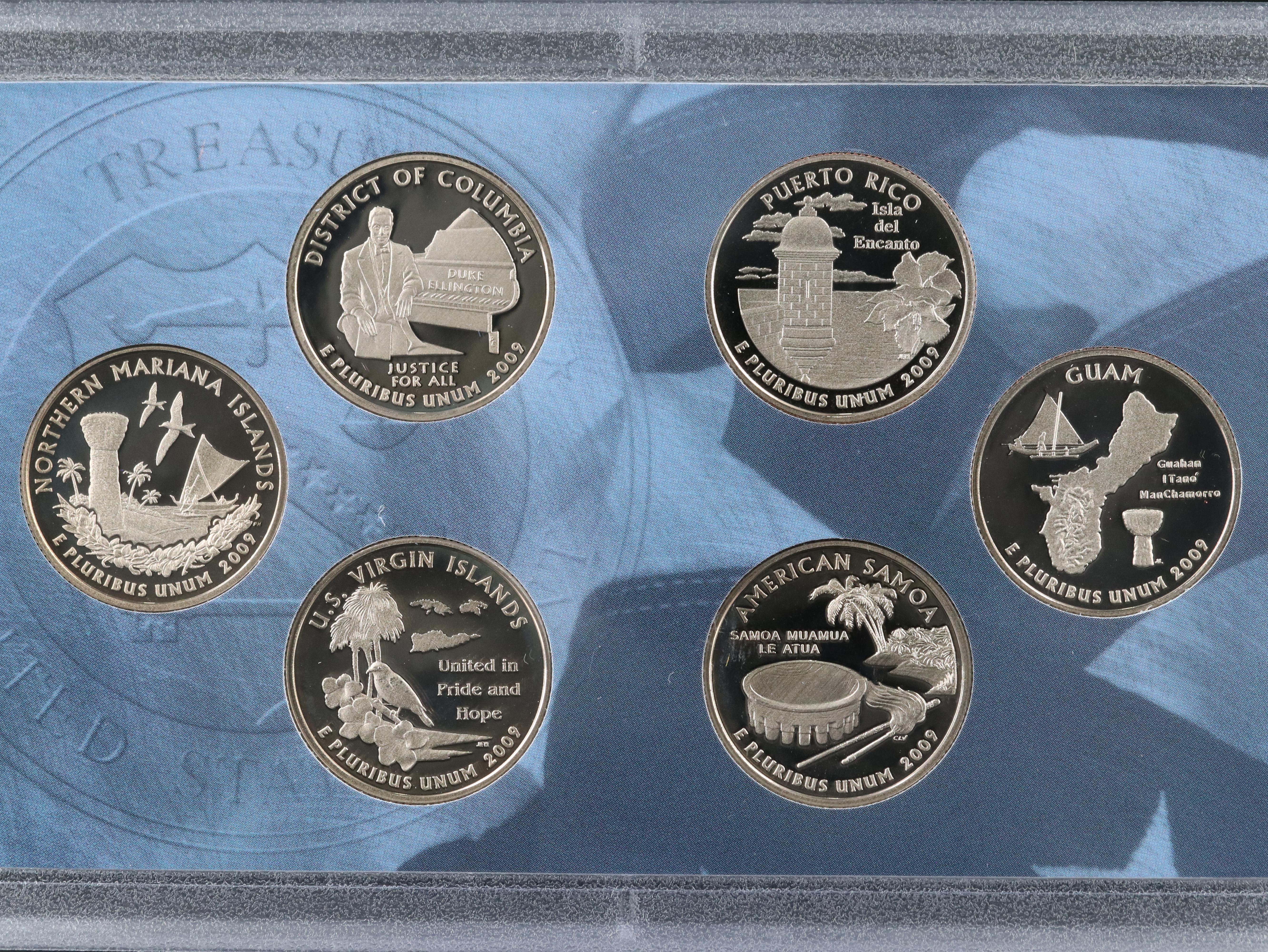 Collection of Eleven Different State Quarter Proof Sets 1999-2009 Complete