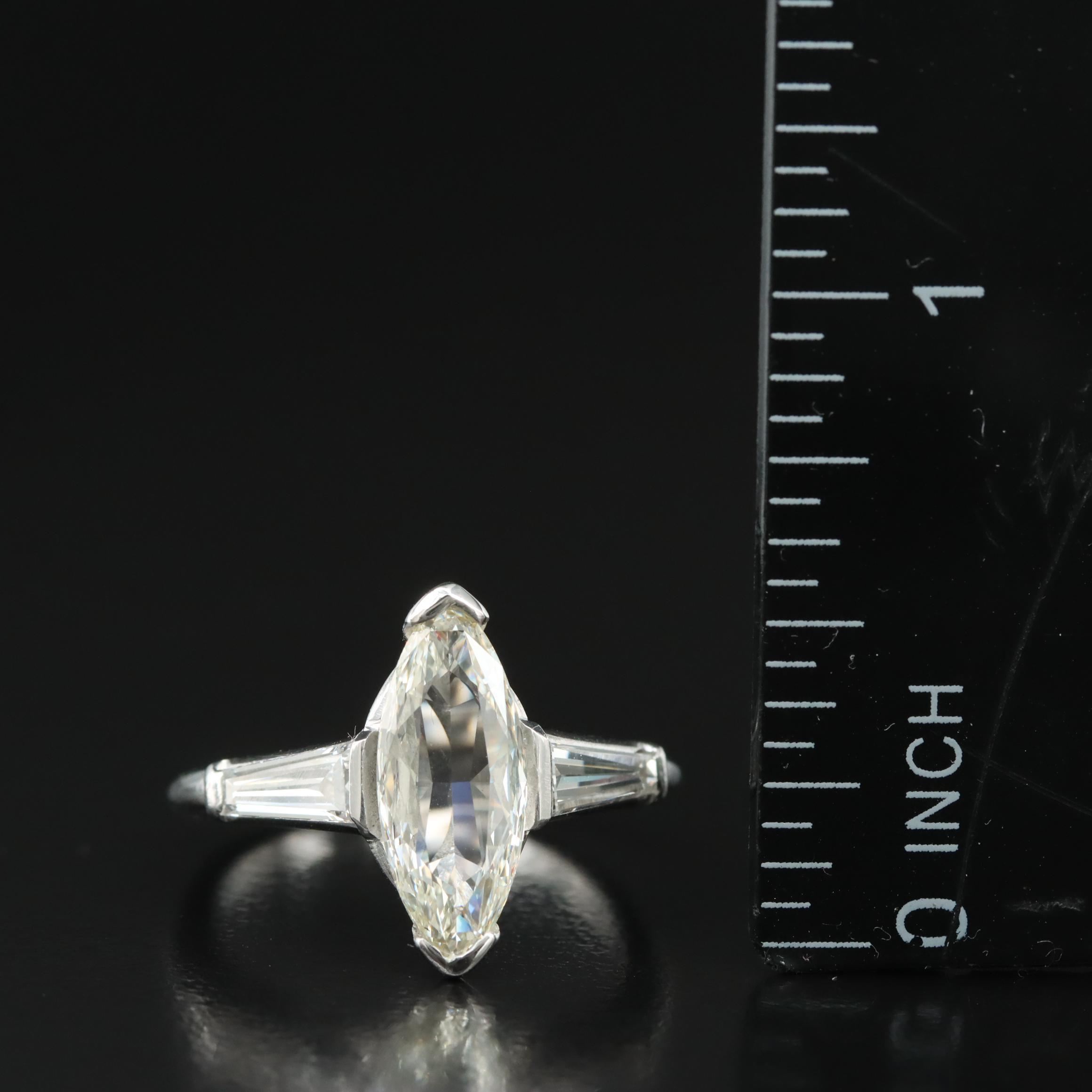 Platinum 2.14 CTW Diamond Ring with GIA Report