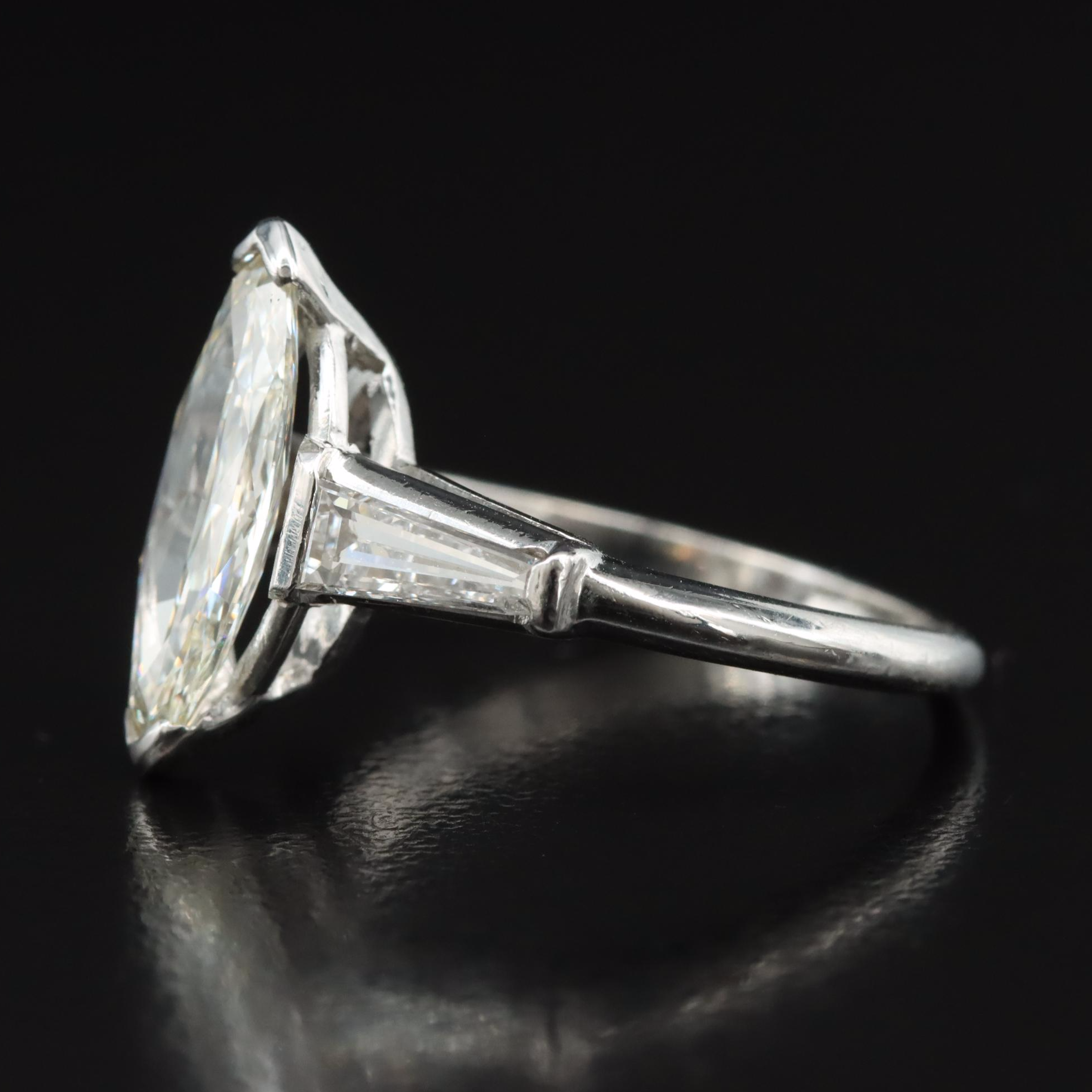 Platinum 2.14 CTW Diamond Ring with GIA Report