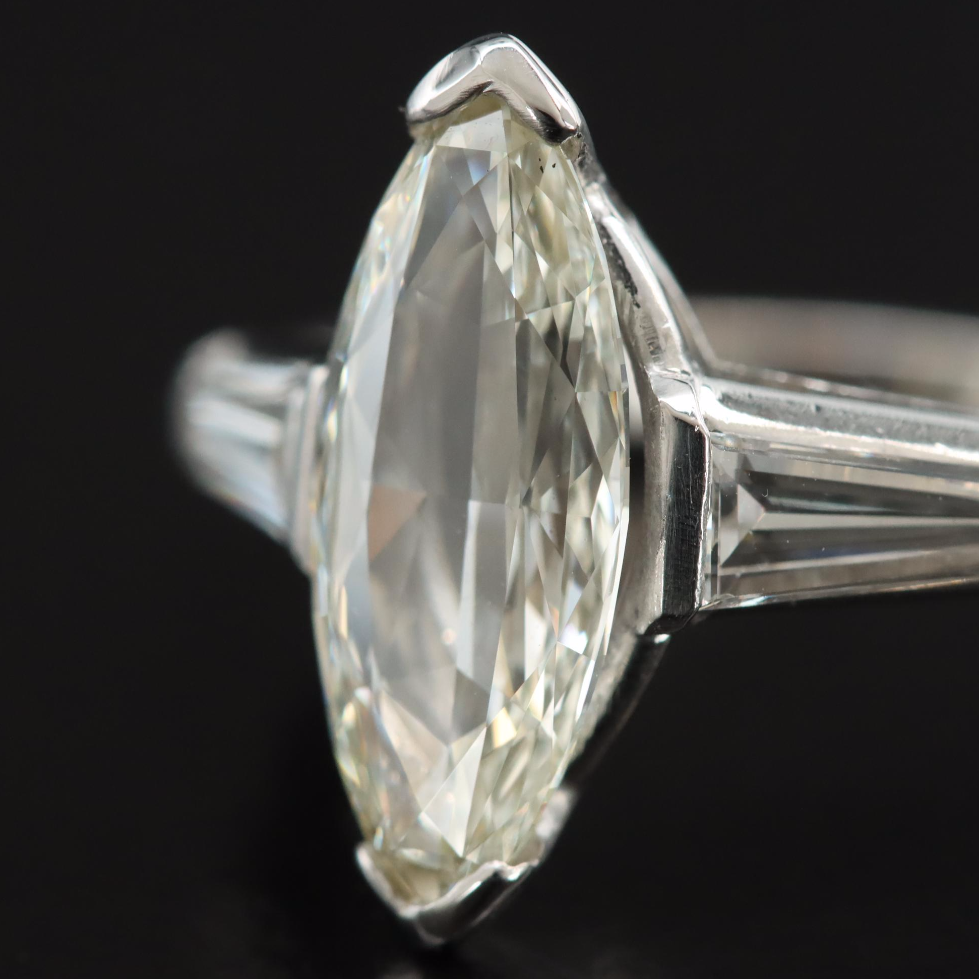 Platinum 2.14 CTW Diamond Ring with GIA Report