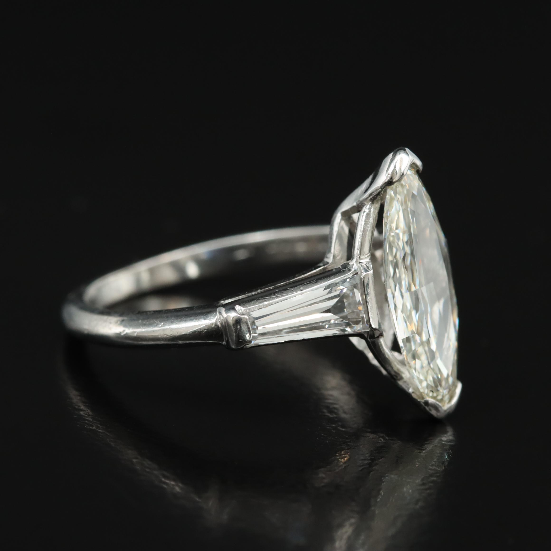 Platinum 2.14 CTW Diamond Ring with GIA Report