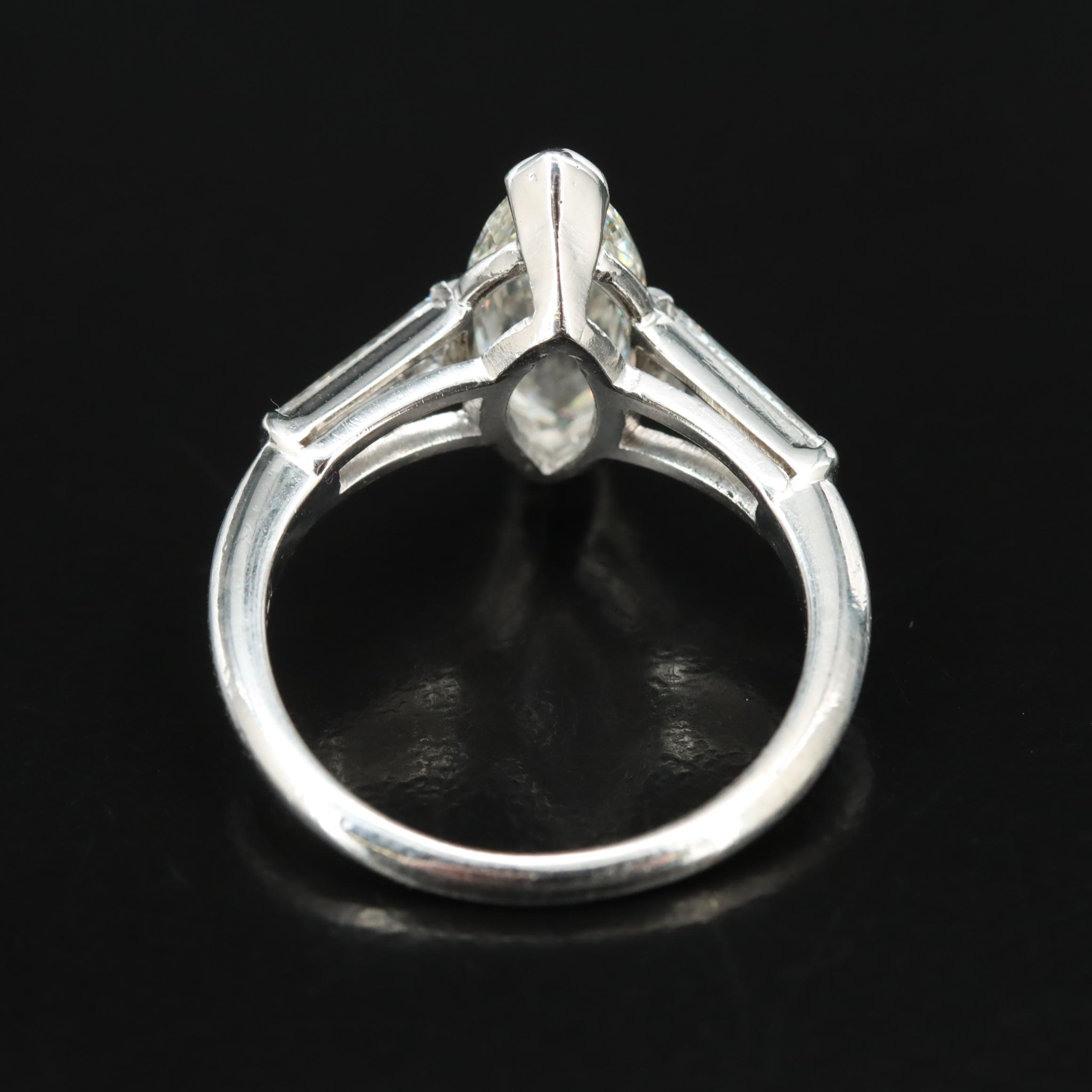 Platinum 2.14 CTW Diamond Ring with GIA Report