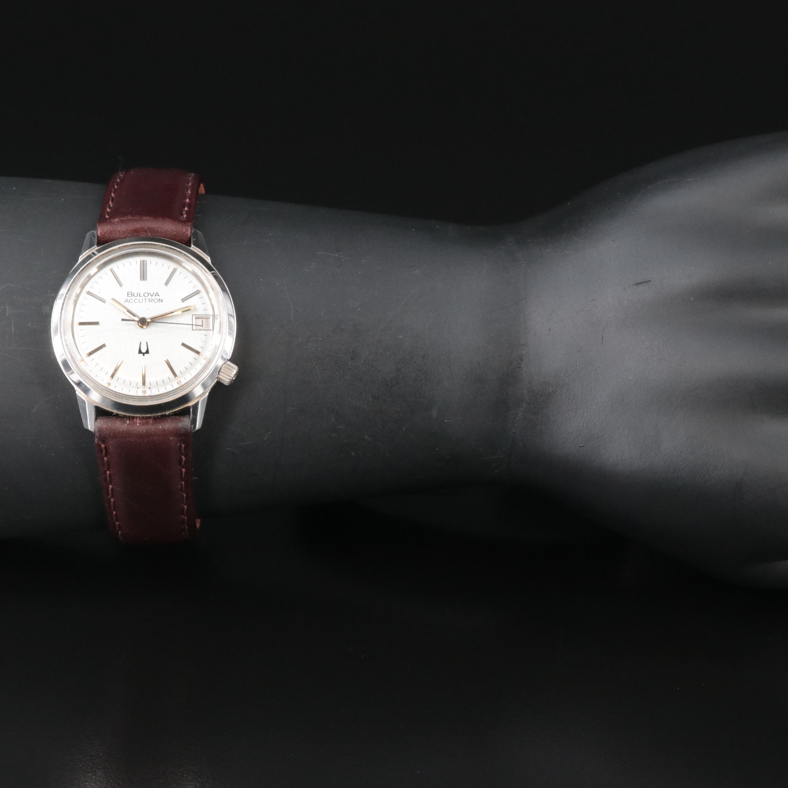 1976 Bulova Accutron Date Stainless Steel Watch