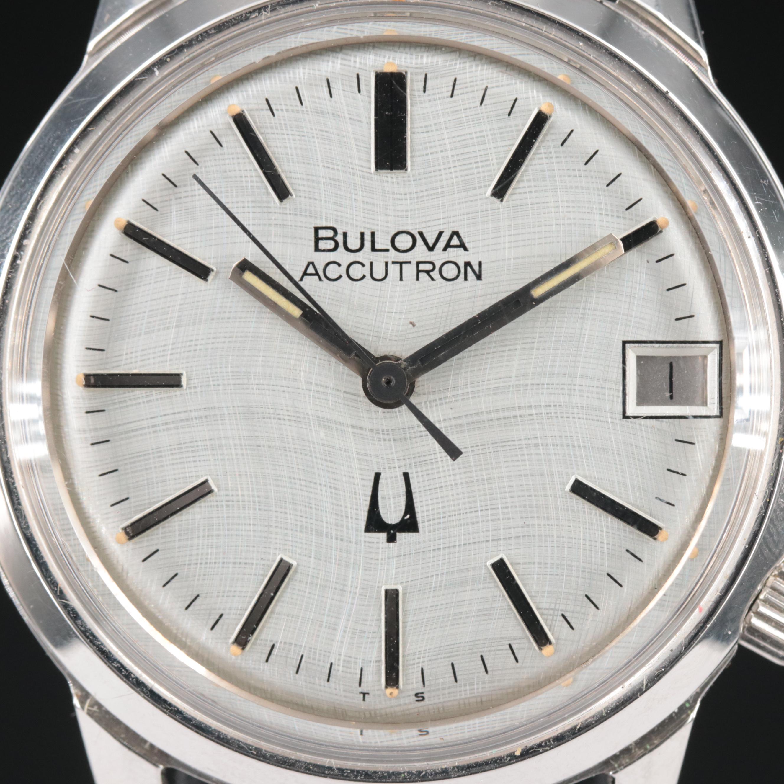 1976 Bulova Accutron Date Stainless Steel Watch