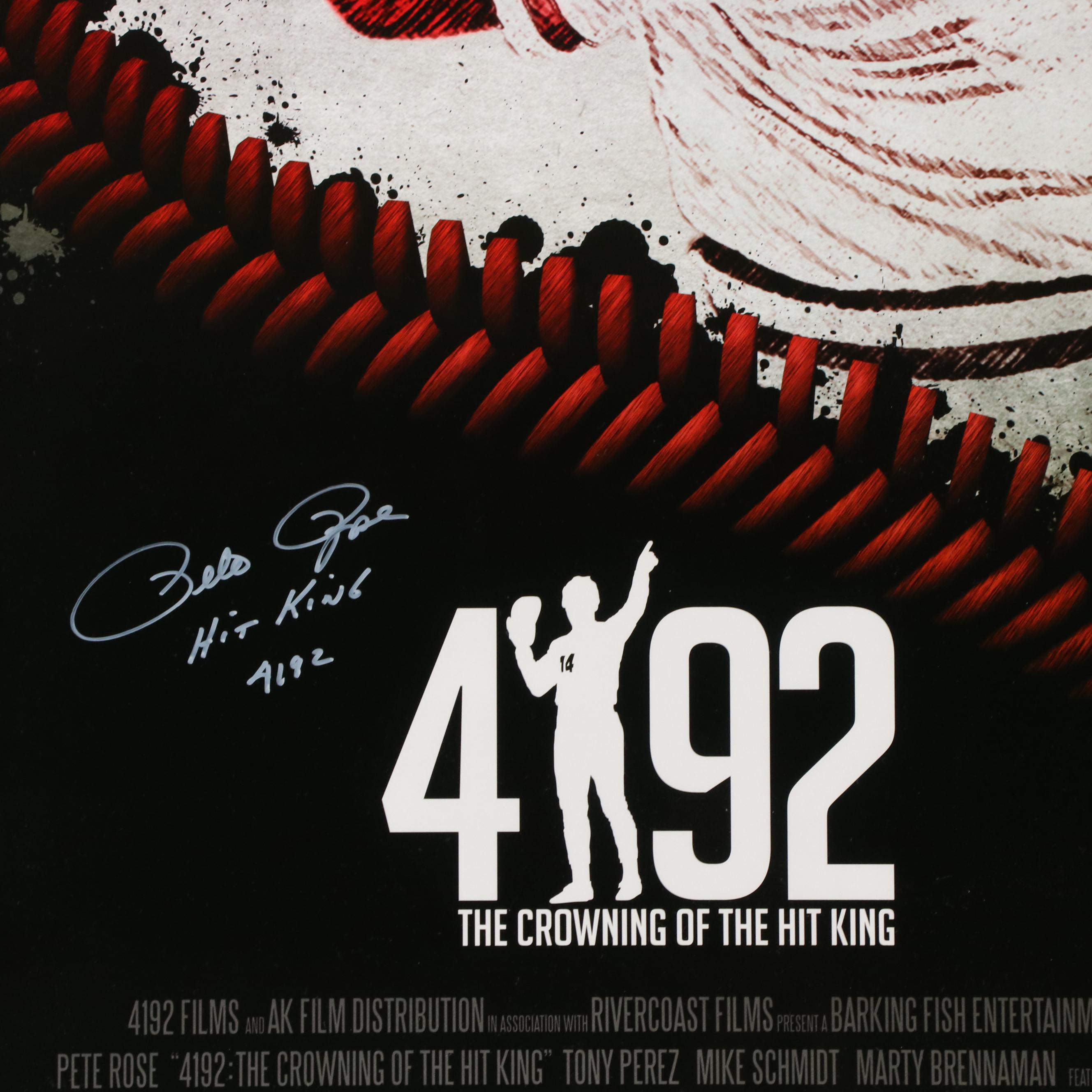 Pete Rose Signed Limited Edition "4192" Framed Movie Poster
