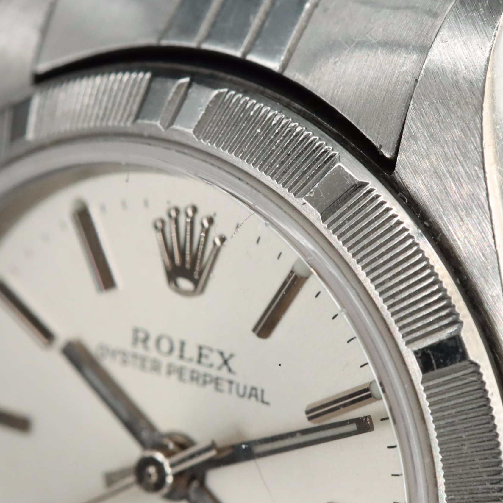 2000 Rolex Oyster Perpetual Engine Turned Bezel Watch