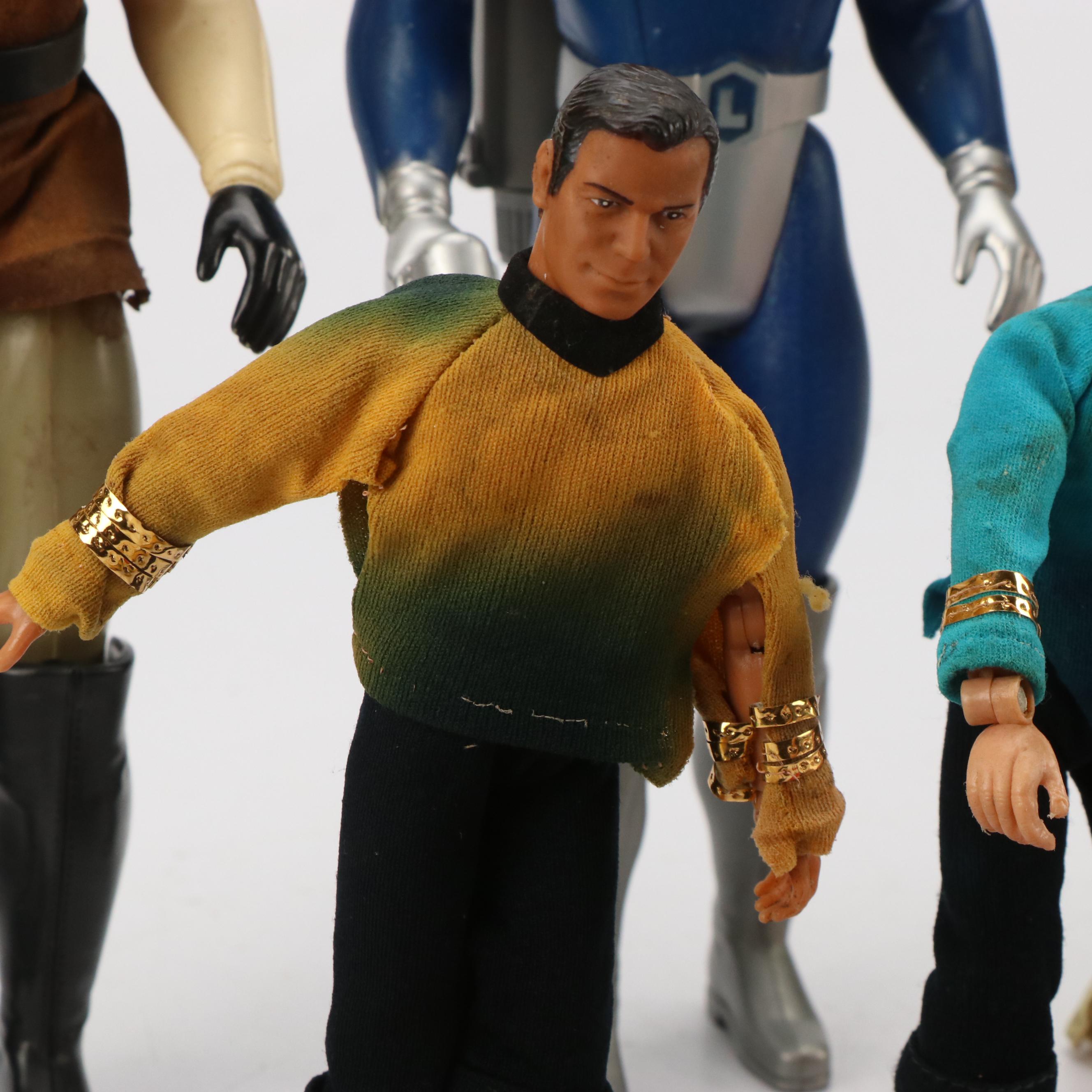 Star Trek Action Figures by Mego with Captain Lazer and Colonial Warrior Toys