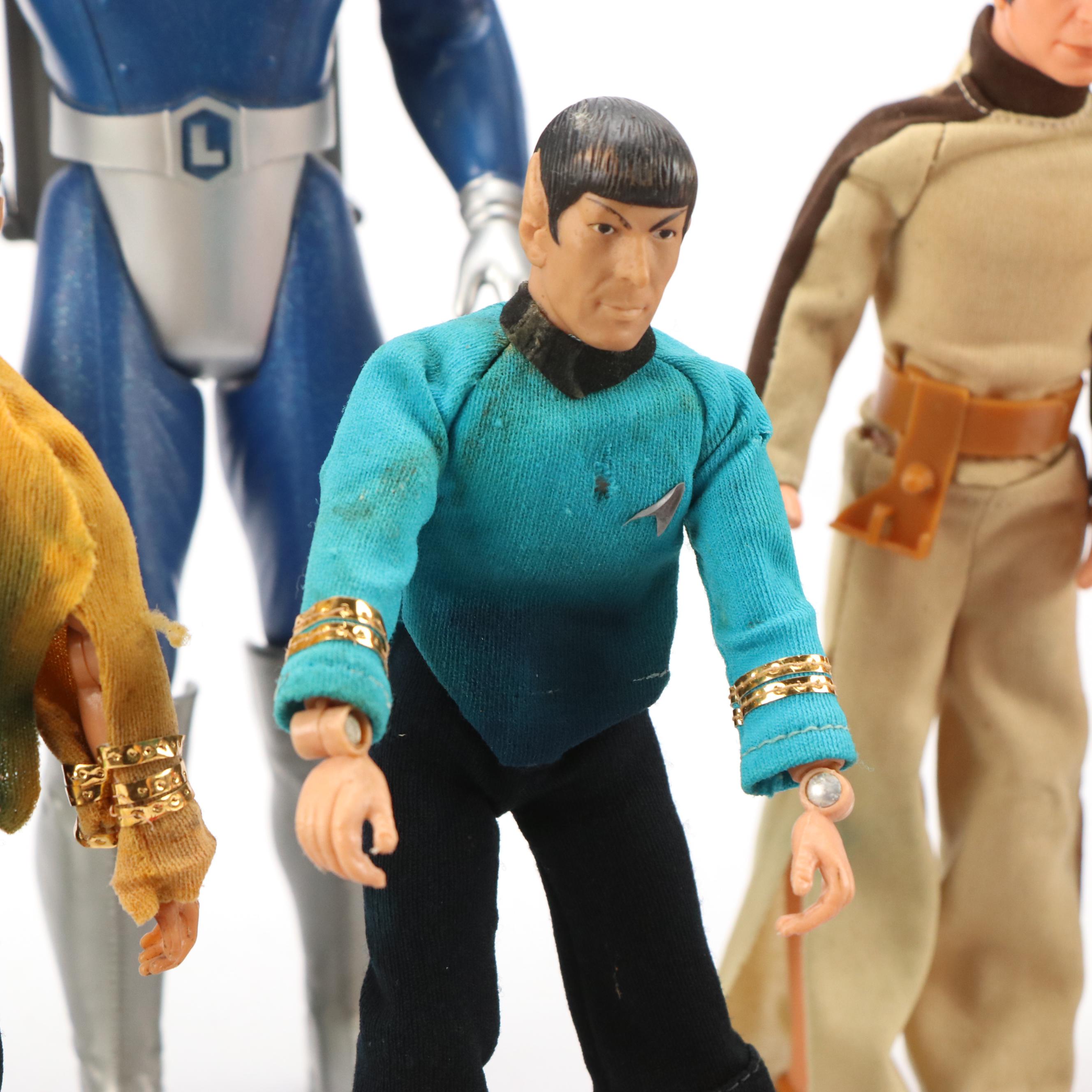 Star Trek Action Figures by Mego with Captain Lazer and Colonial Warrior Toys