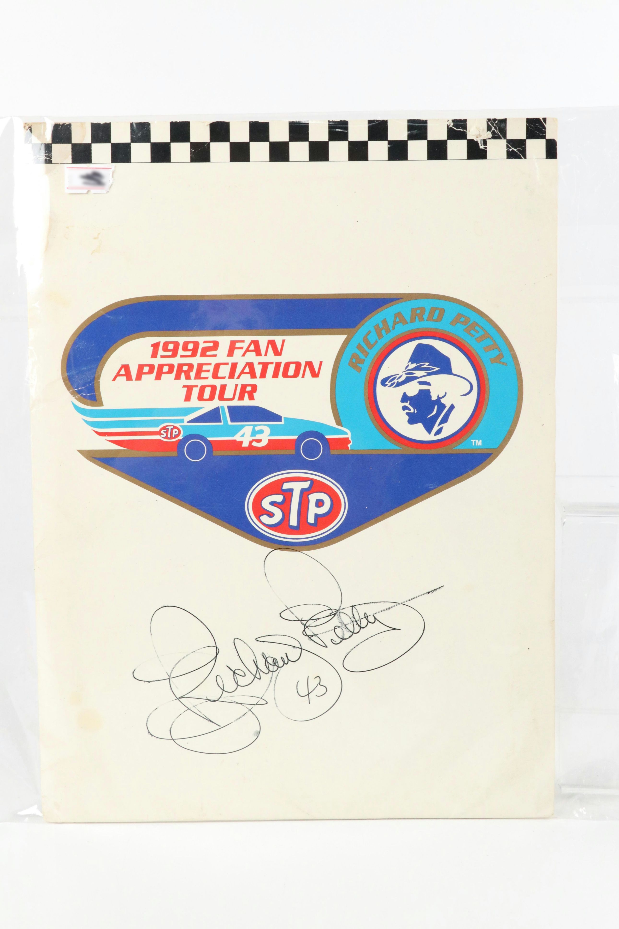 Dale Earnhardt Signed Revell Toy Car with Richard Petty Signed Folder