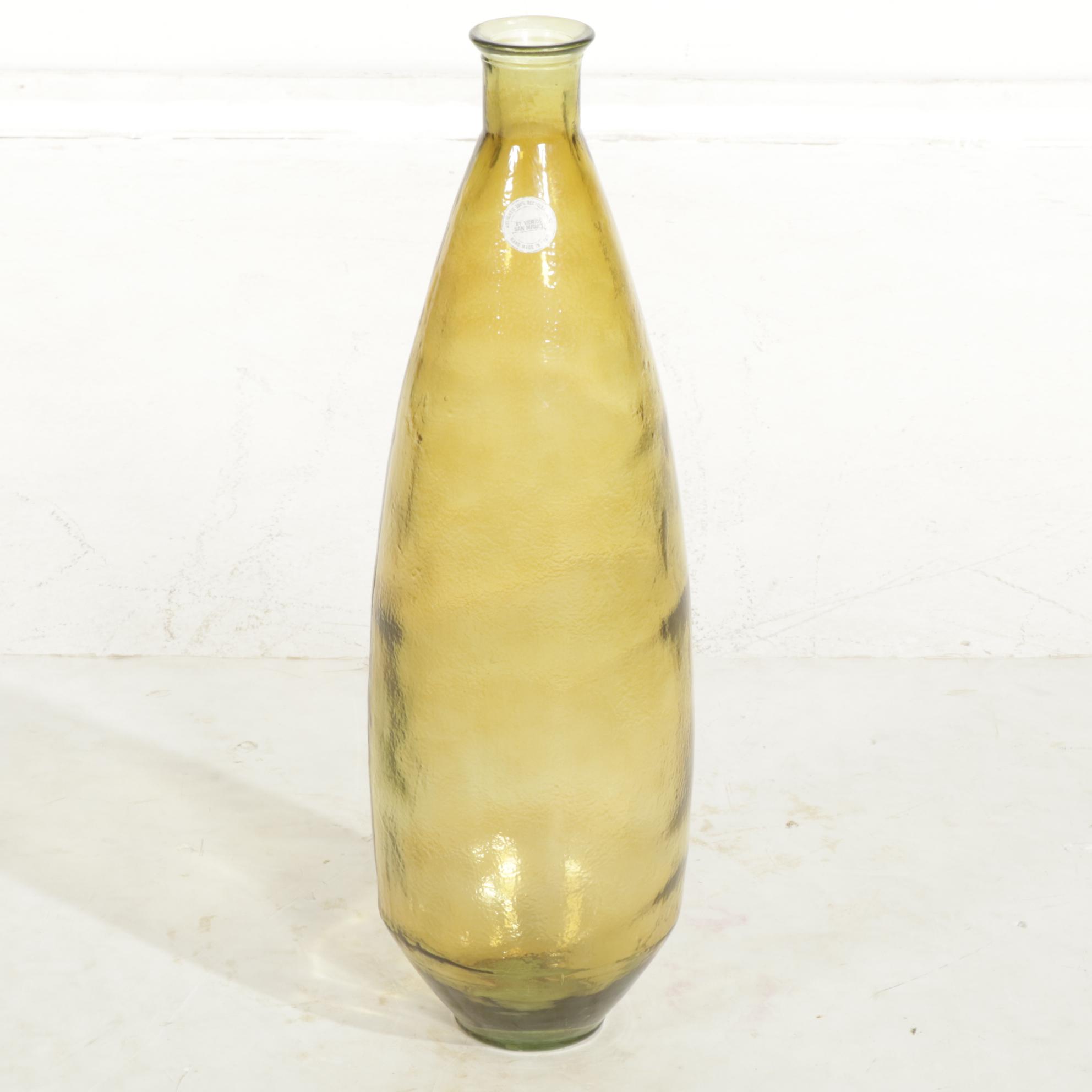 Large Recycled Glass Vase Handmade in Spain