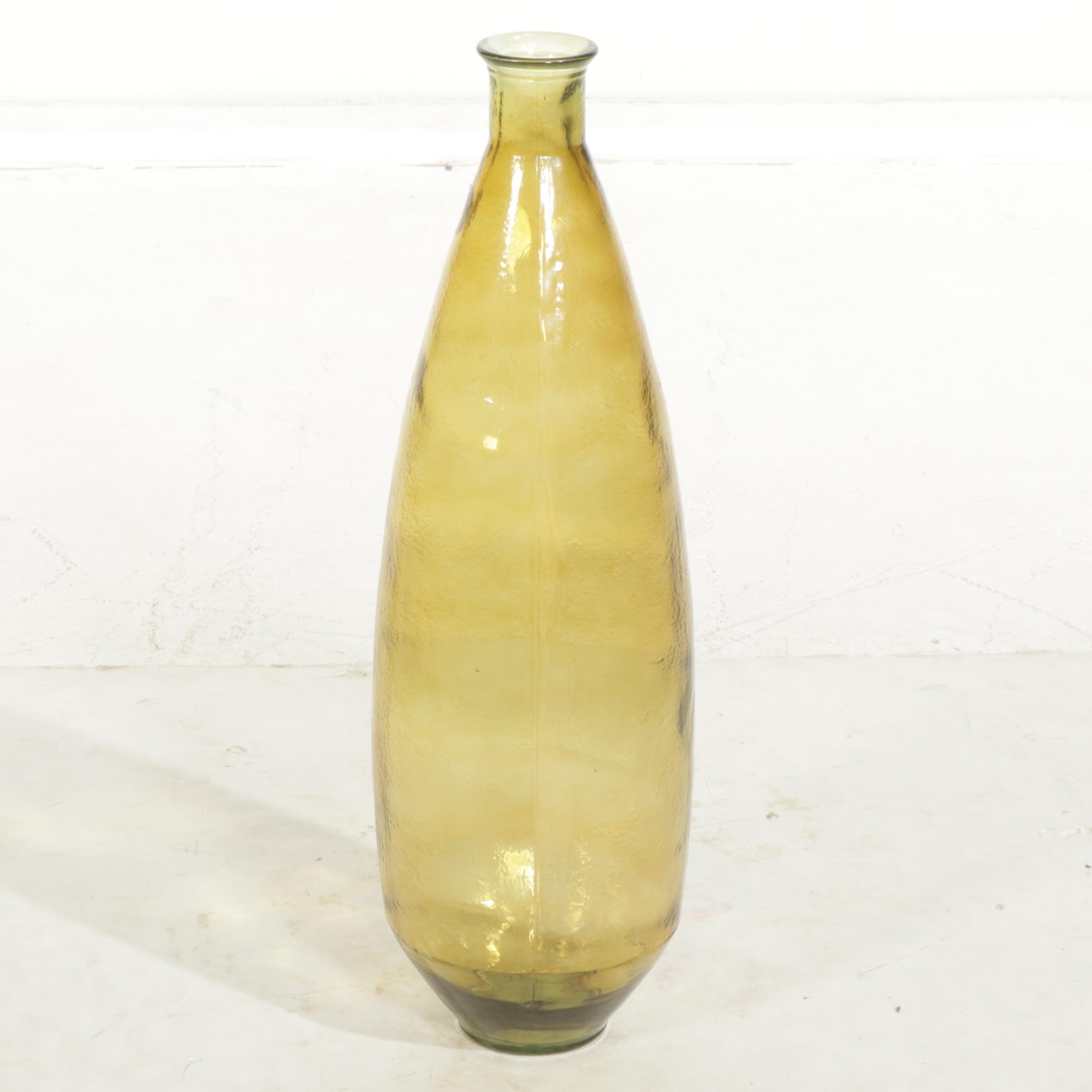 Large Recycled Glass Vase Handmade in Spain