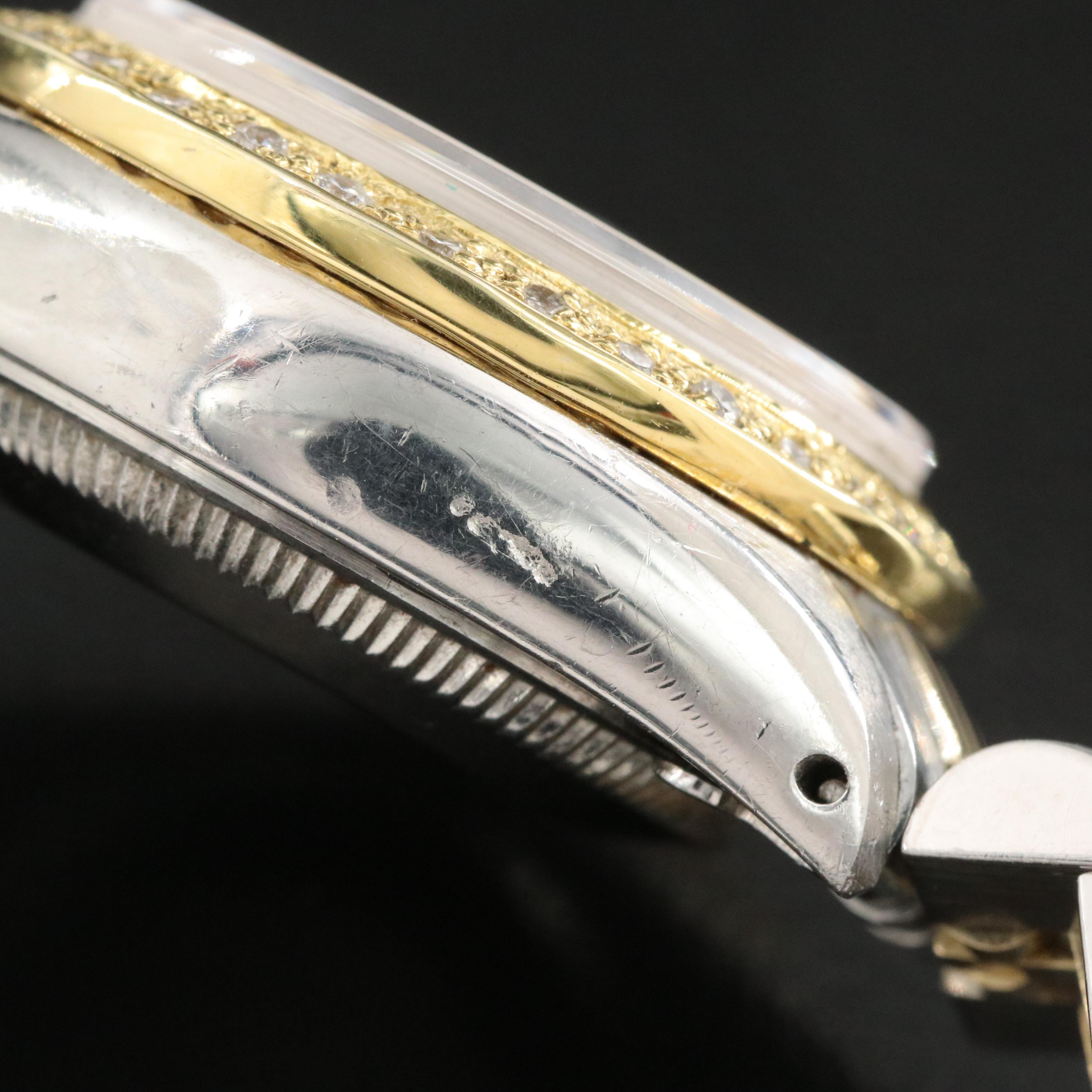 Rolex Datejust 6917 Custom Diamond Set Bezel Automatic Watch