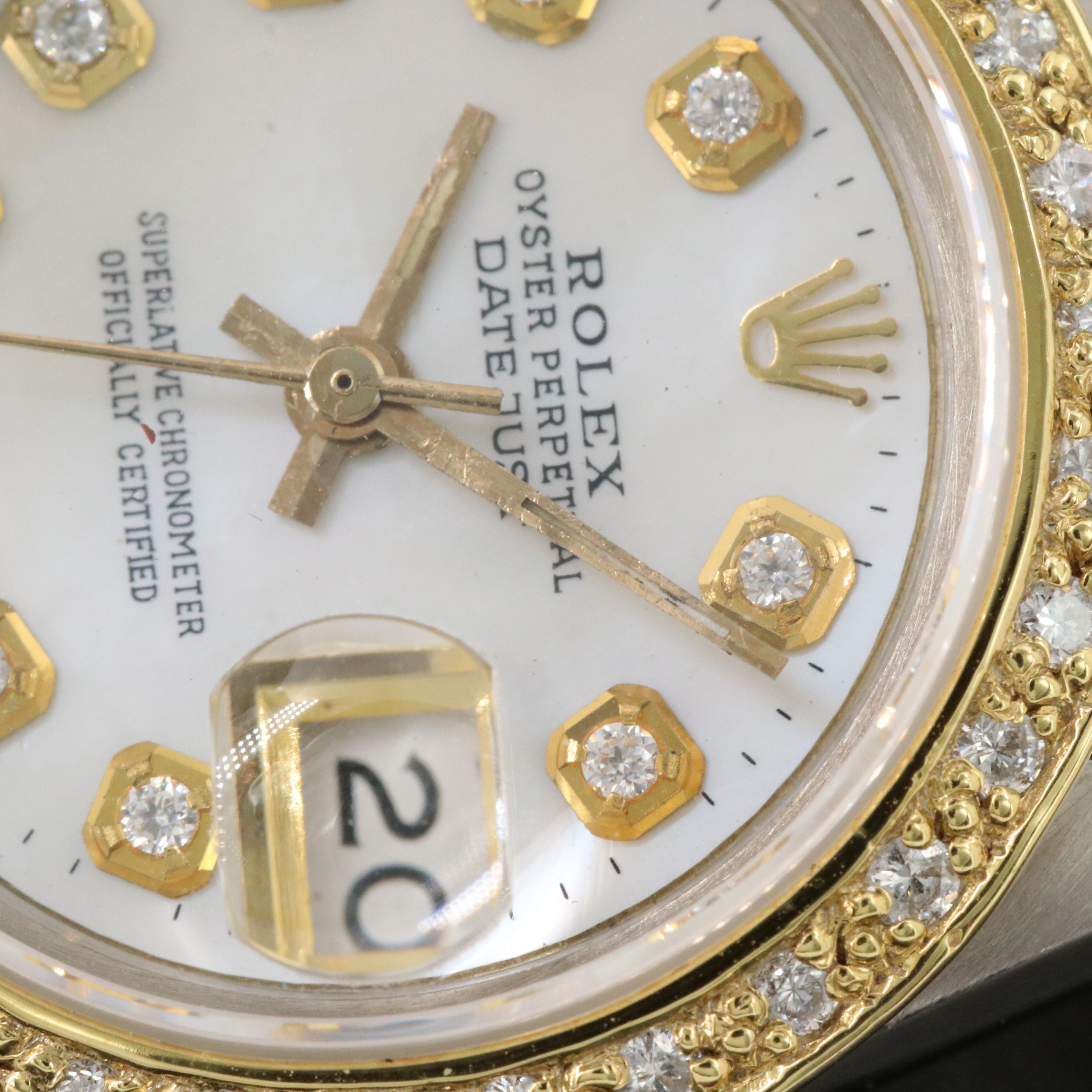 Rolex Datejust 6917 Custom Diamond Set Bezel Automatic Watch