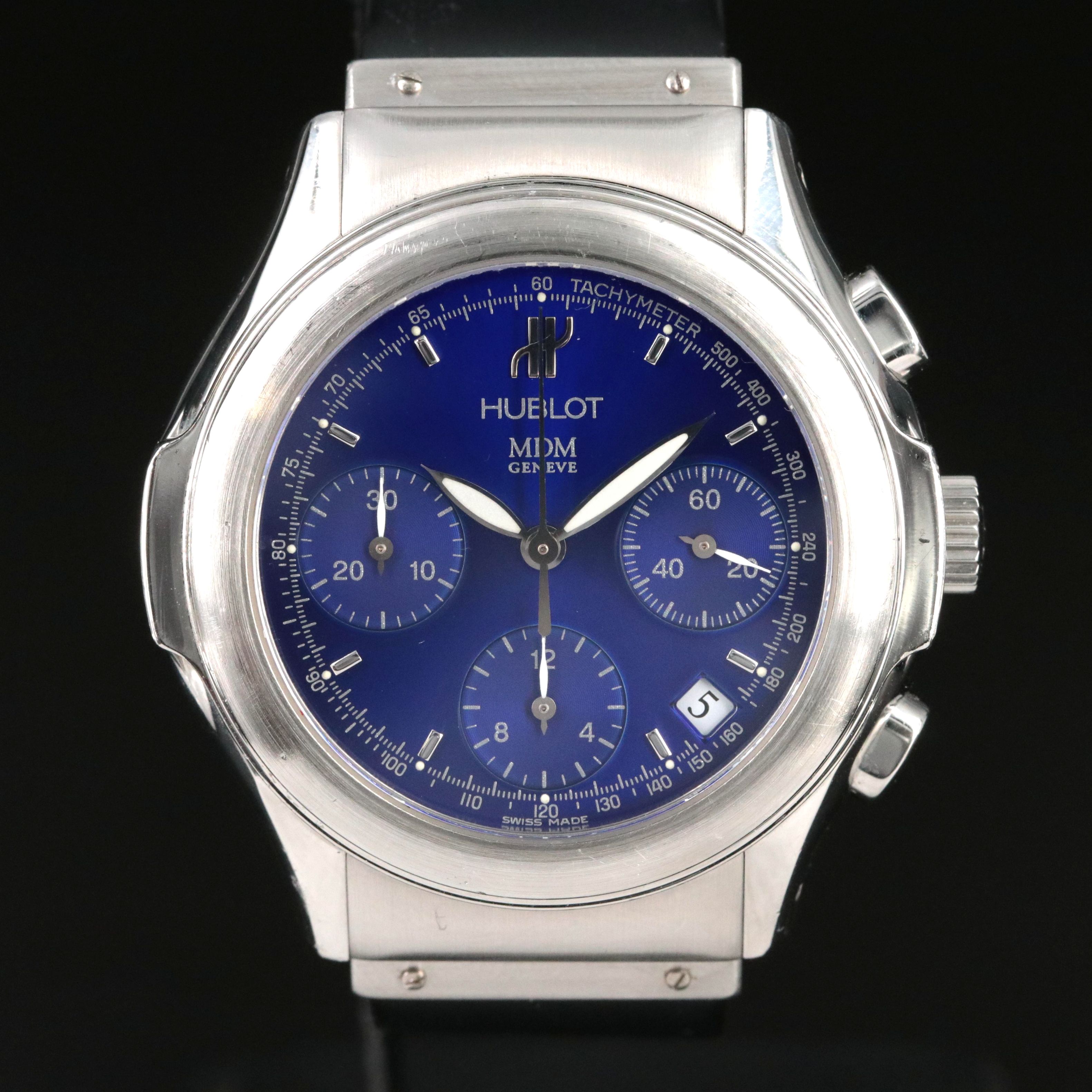 Hublot MDM Stainless Steel Chronograph and Date Watch
