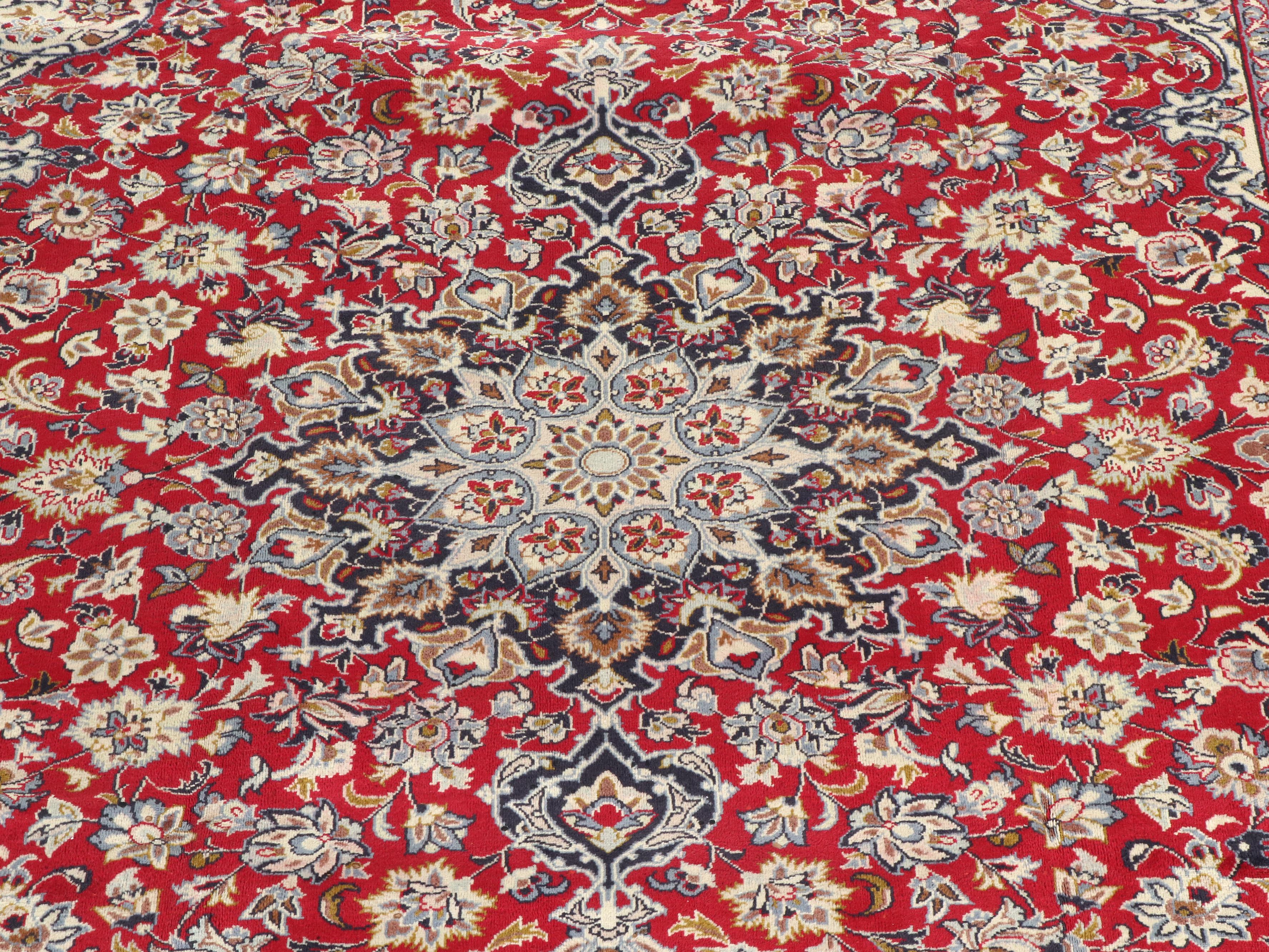 9'3 x 12'6 Hand-Knotted Persian Mashhad Room-Sized Rug